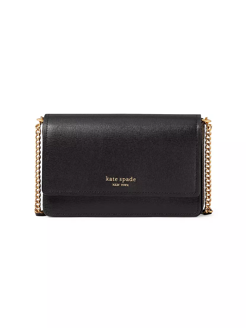 Shop kate spade new york Morgan Saffiano Leather Flap Chain Wallet