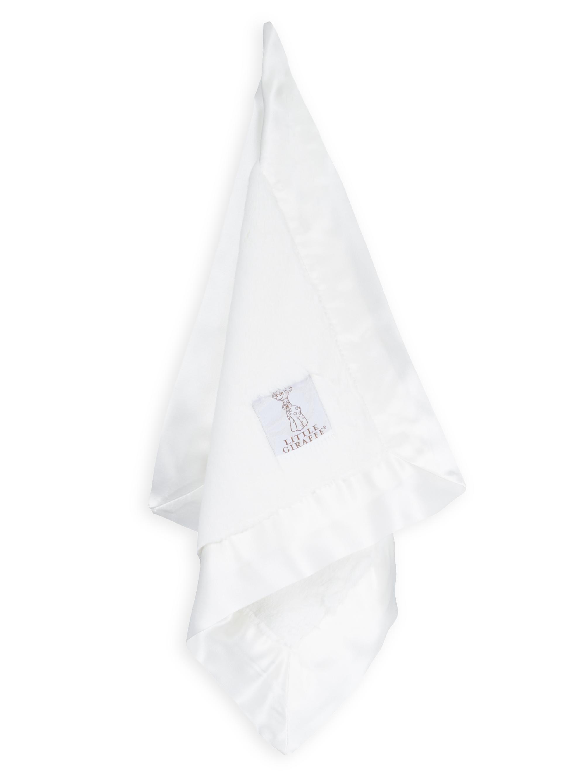 Little Giraffe Luxe Solid Blanky - White