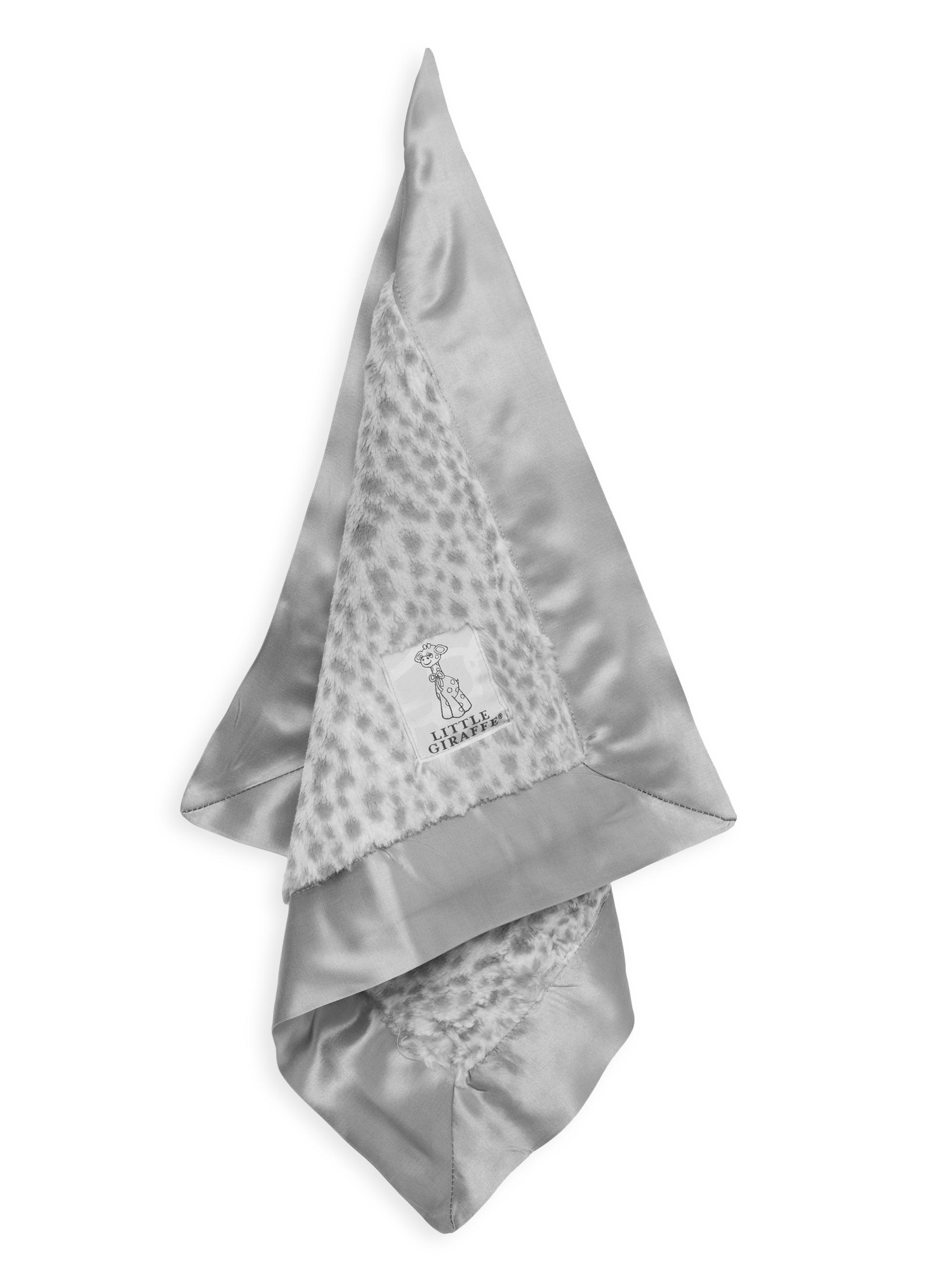 Little Giraffe Luxe Snow Leopard Blanky - Silver
