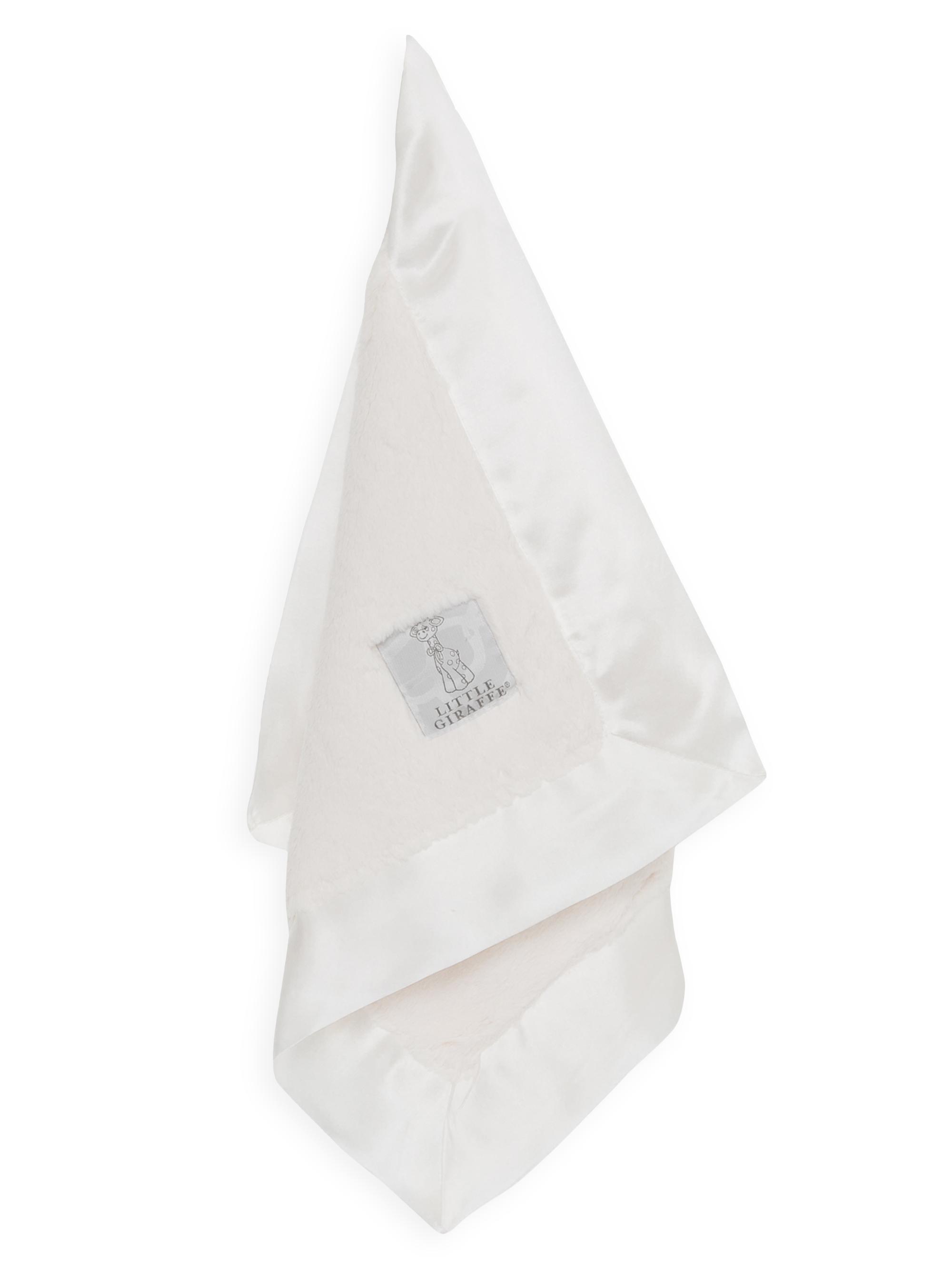 Little Giraffe Luxe Solid Satin-Trim Blanket - Blue