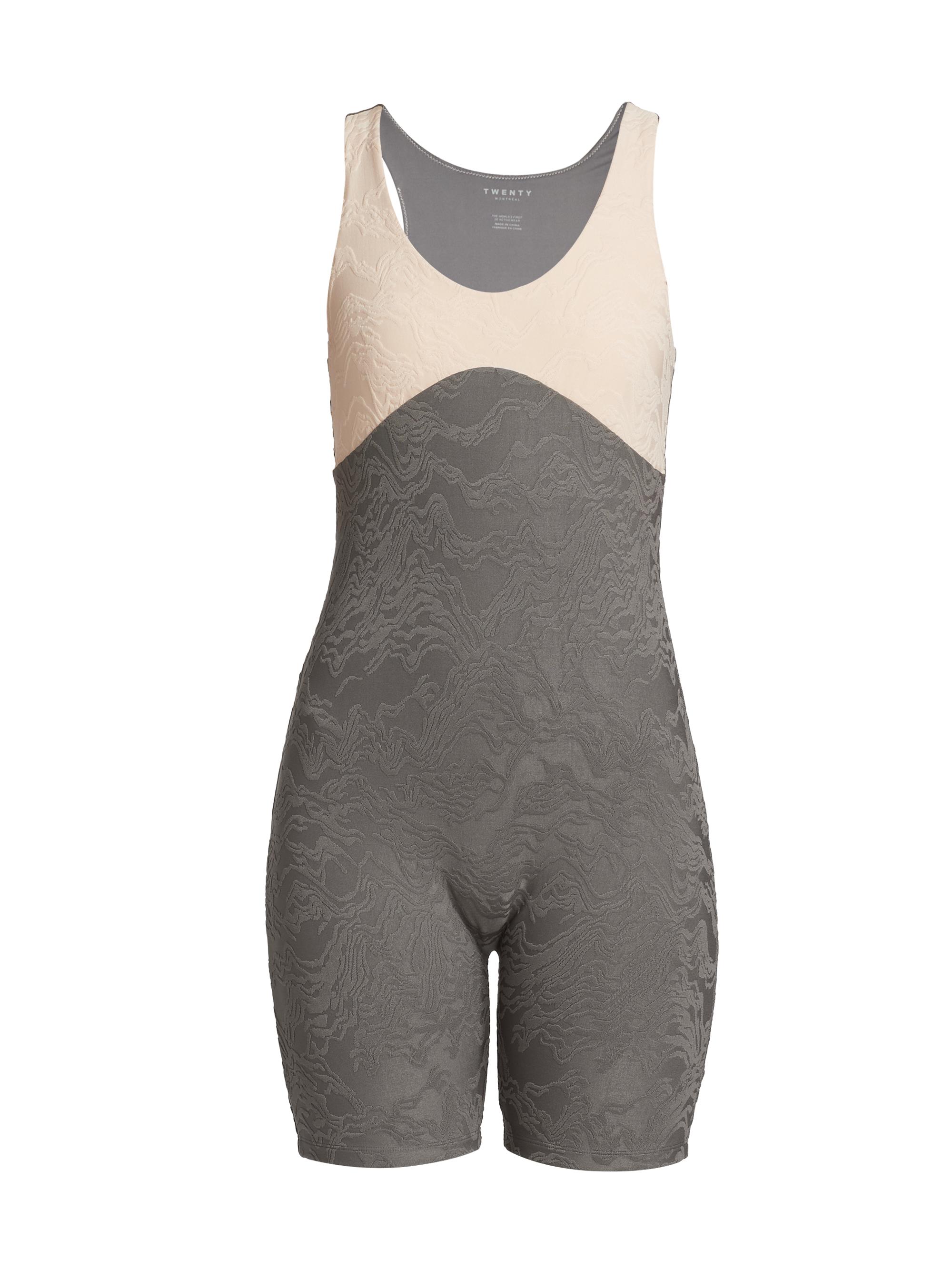 Twenty Montreal Women's Canyon Strata 3D Bodysuit - Charcoal Rose Quartz