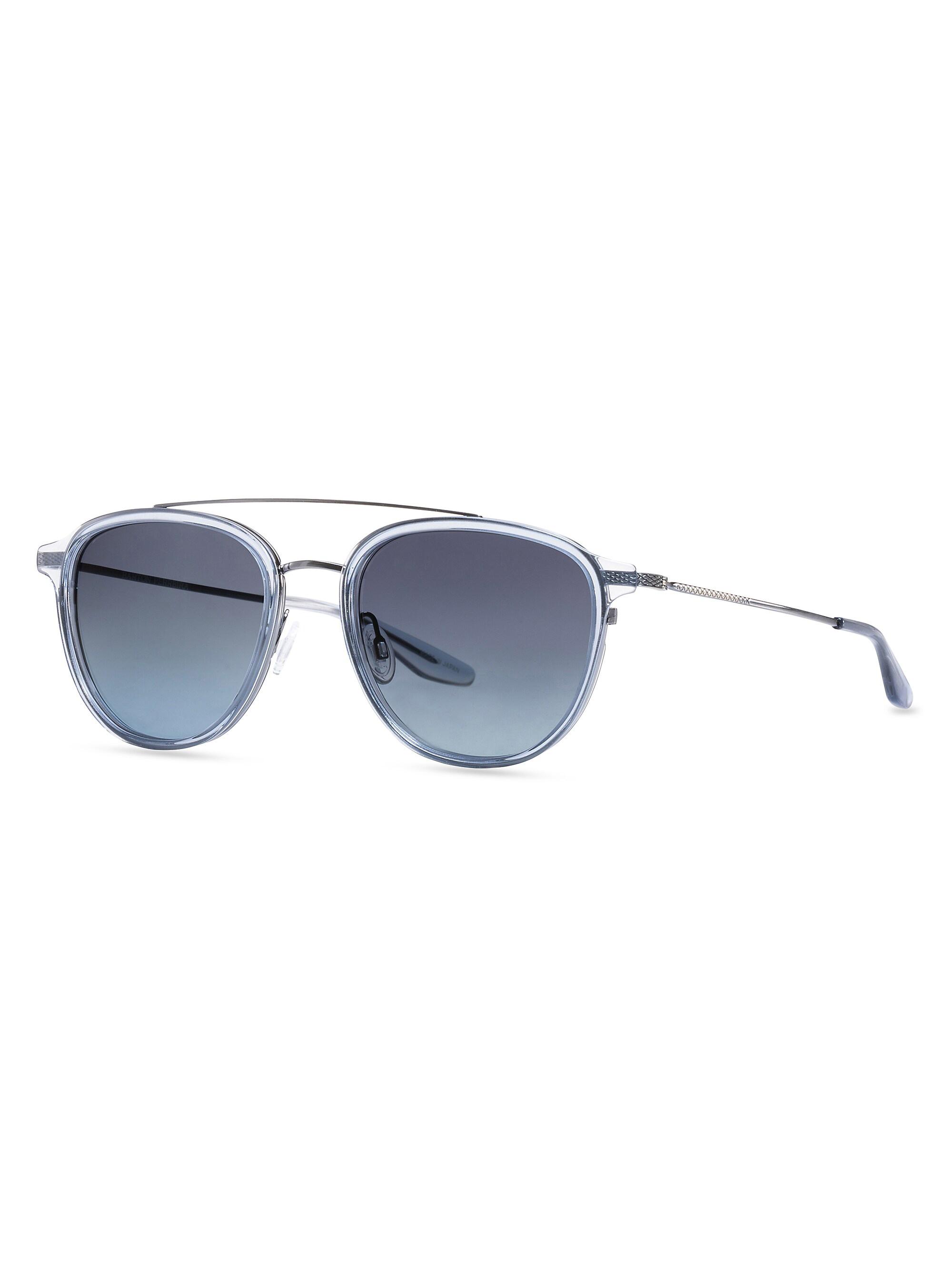 Barton Perreira Men's Courtier 55MM Aviator Sunglasses - Blue Smoke Pewter