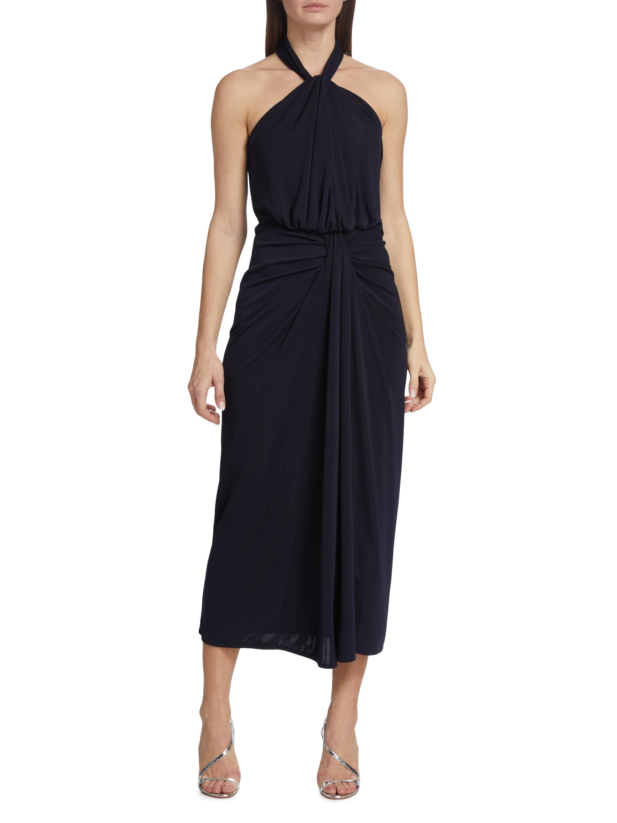 knee length white flare dress Ayla Cotton Fit And Flare Midi Dress / White | MESHKI main image 1