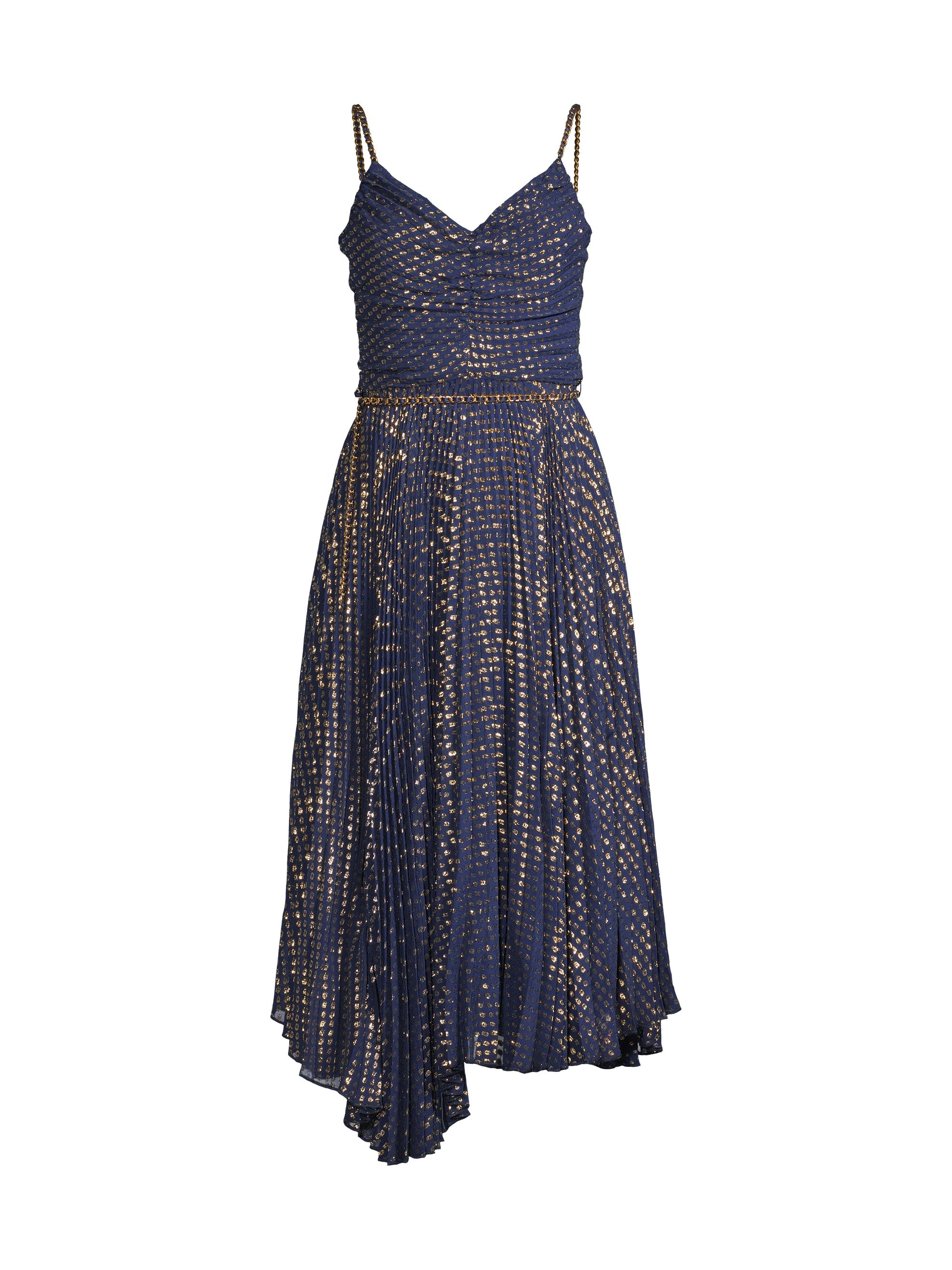 knee length dresses for ladies SOLANGE midi dress with low back main image 1