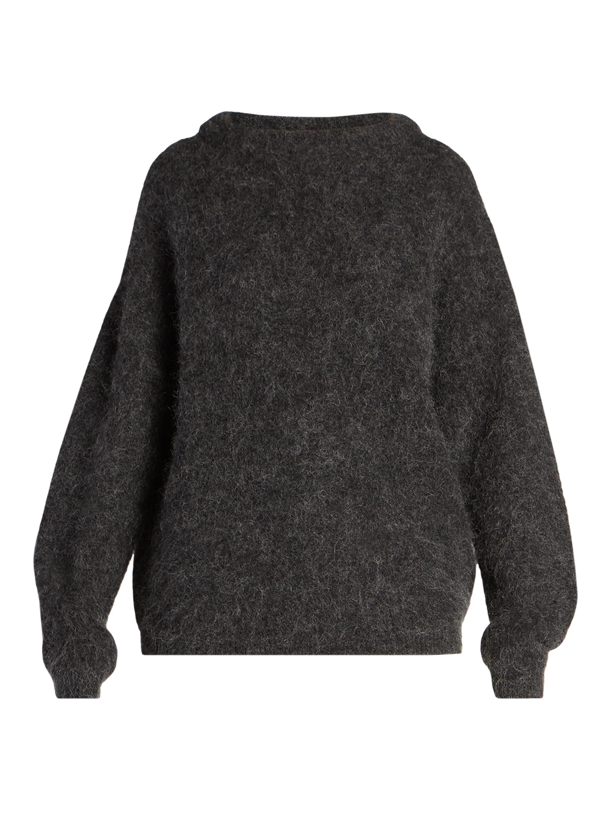 Acne Studios Women's Dramatic Mohair-Blend Sweater - Anthracite Grey