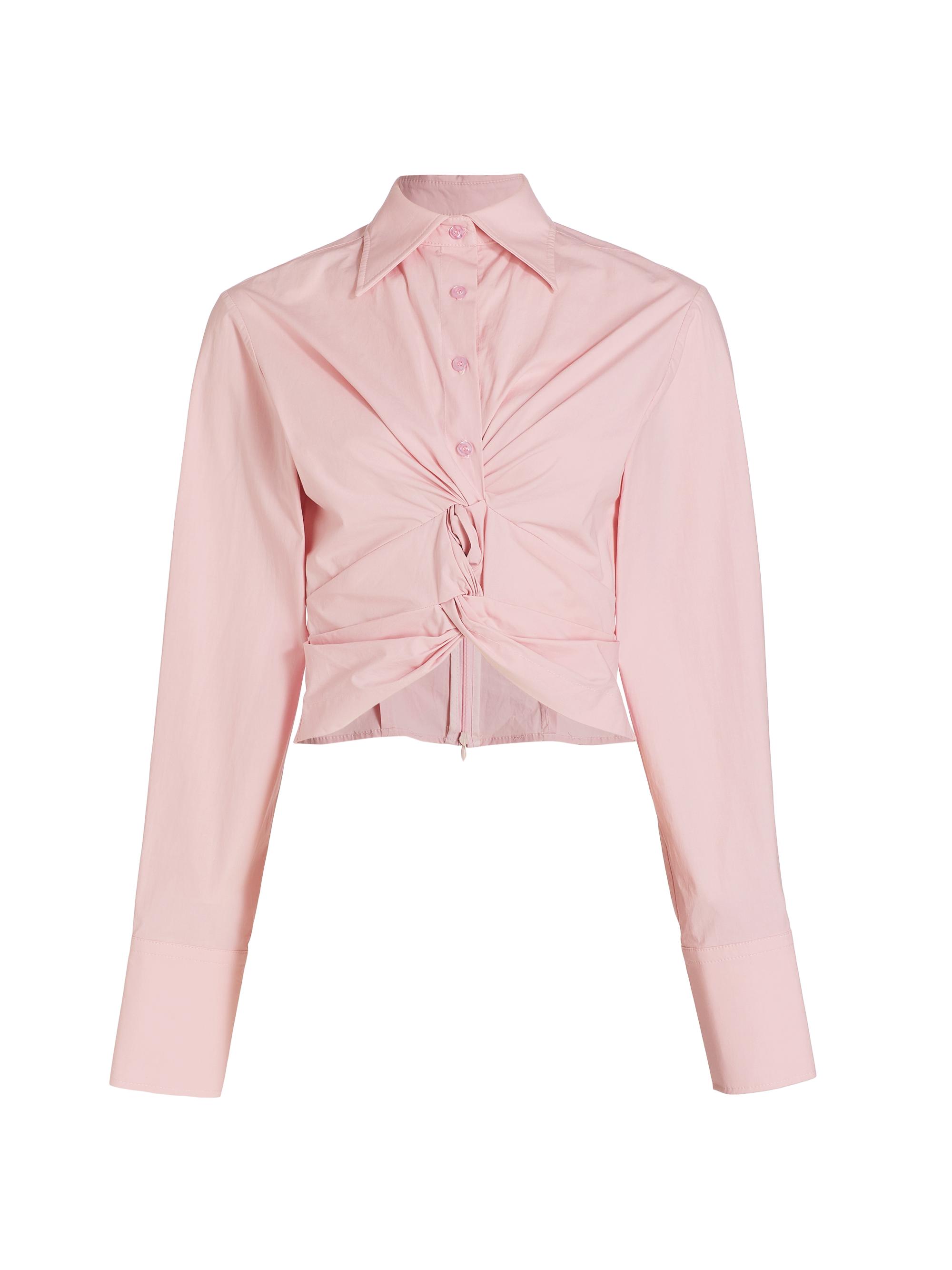 Anna Quan Women's Jade Stretch Cotton Button-Front Shirt - Blossom