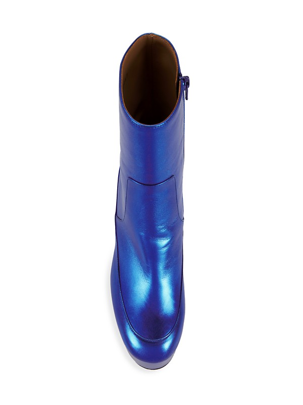 Shop Dries Van Noten Metallic Leather Platform Boots | Saks Shop Dries Van Noten Metallic Leather Platform Boots | Saks
