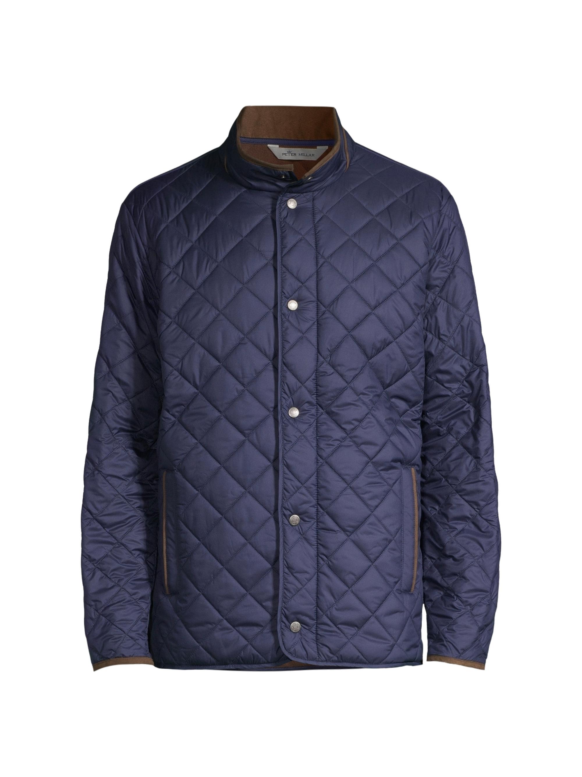 Peter Millar Men's Suffolk Quilted Travel Coat - Navy
