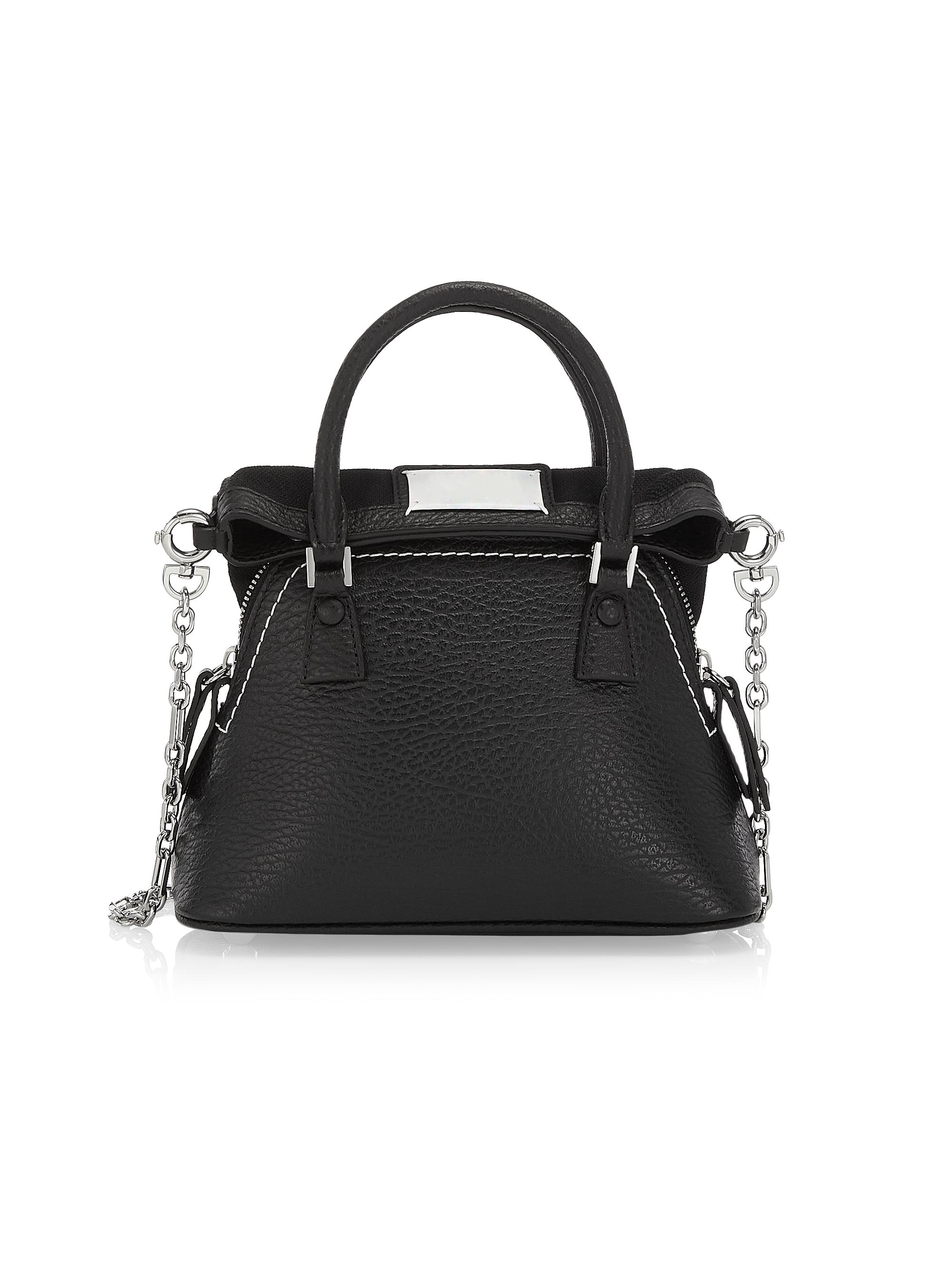 Maison Margiela Women's Micro 5AC Leather Tote - Black - Women's Bags