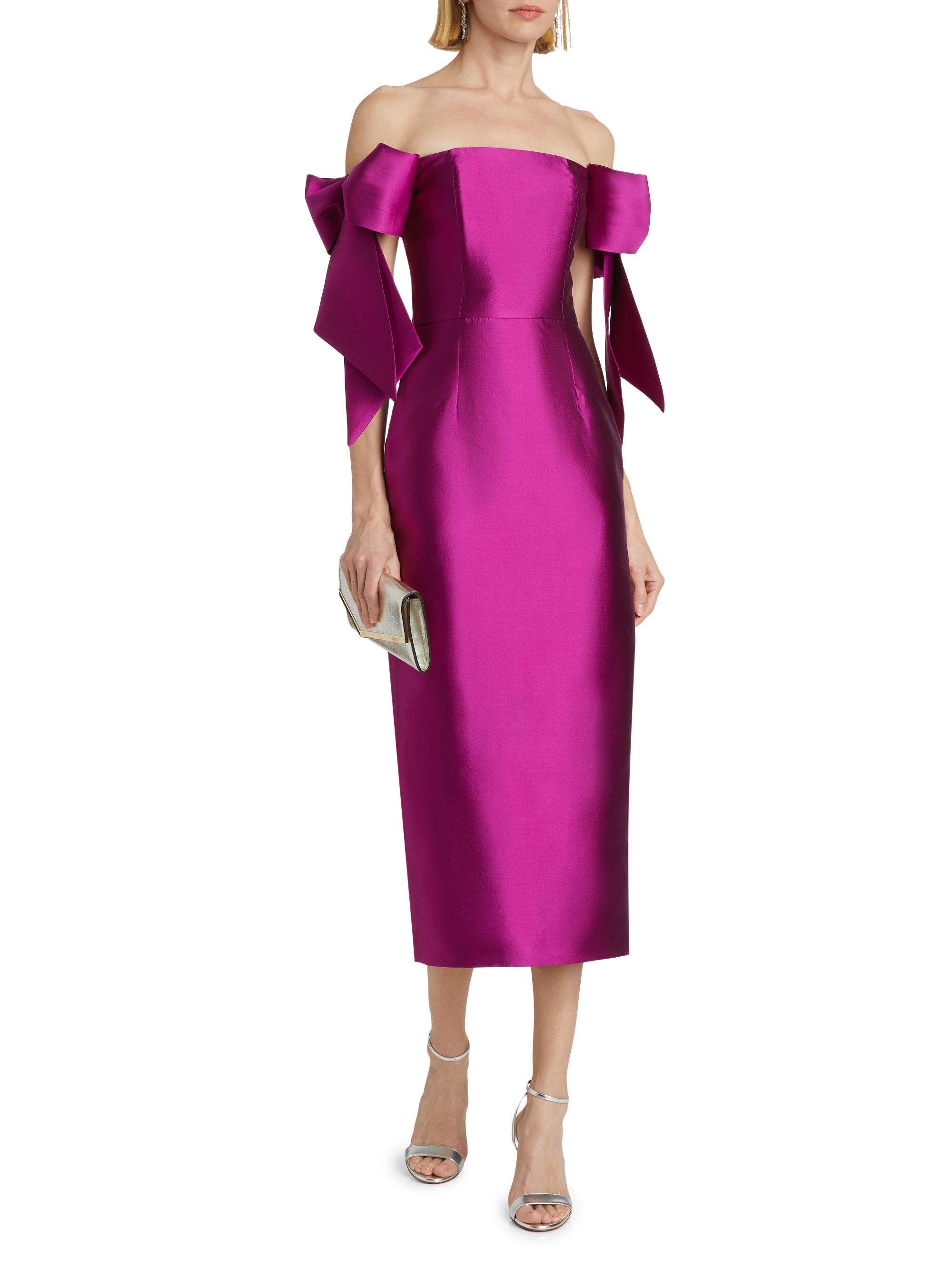 strapless open back dress Bow Butterfly Silk Faille Column Gown – ALEXIA MARÍA main image 1