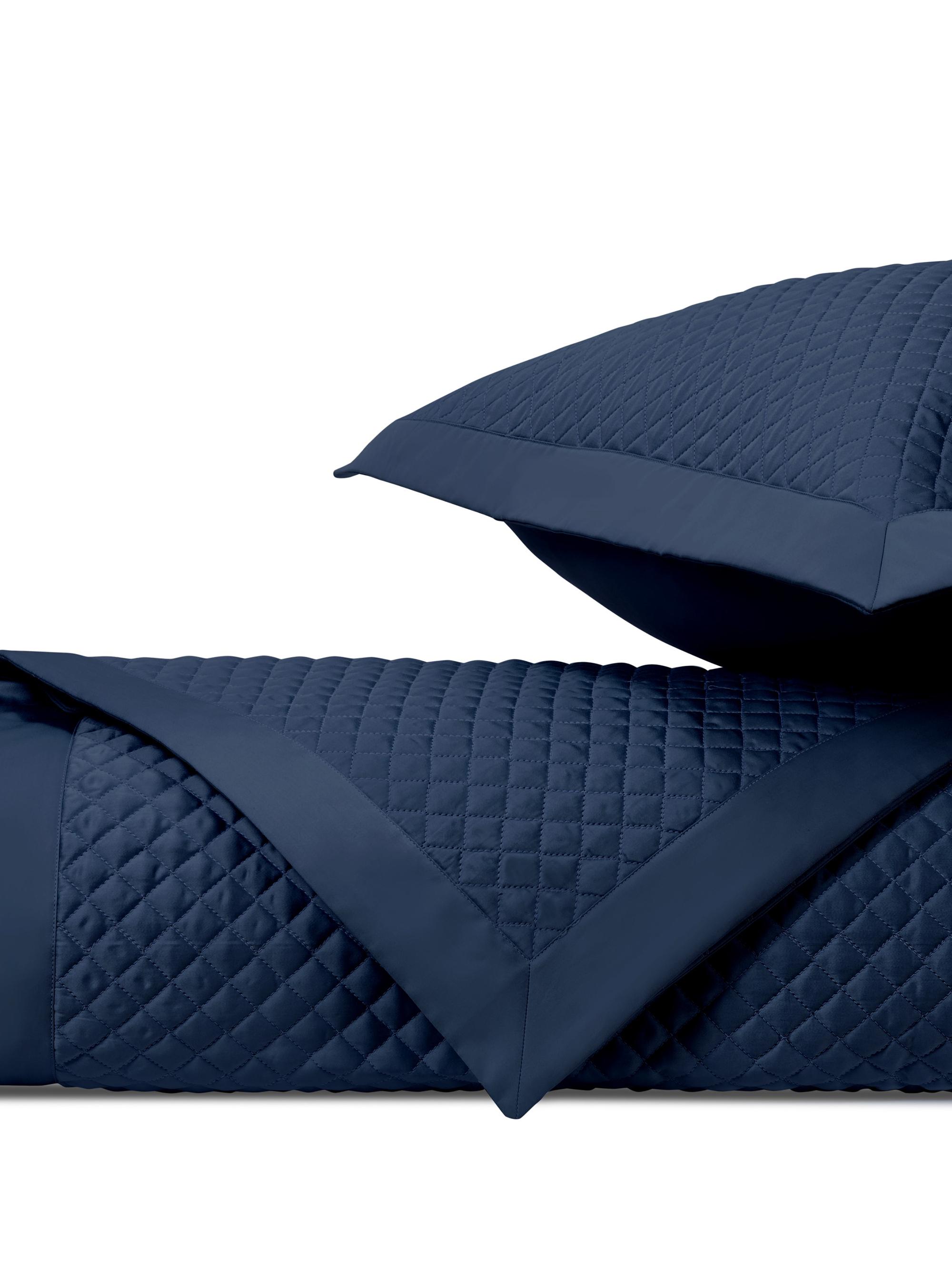 Home Treasures Diamond 3-Piece Quilted Coverlet Set - Navy Blue Twin