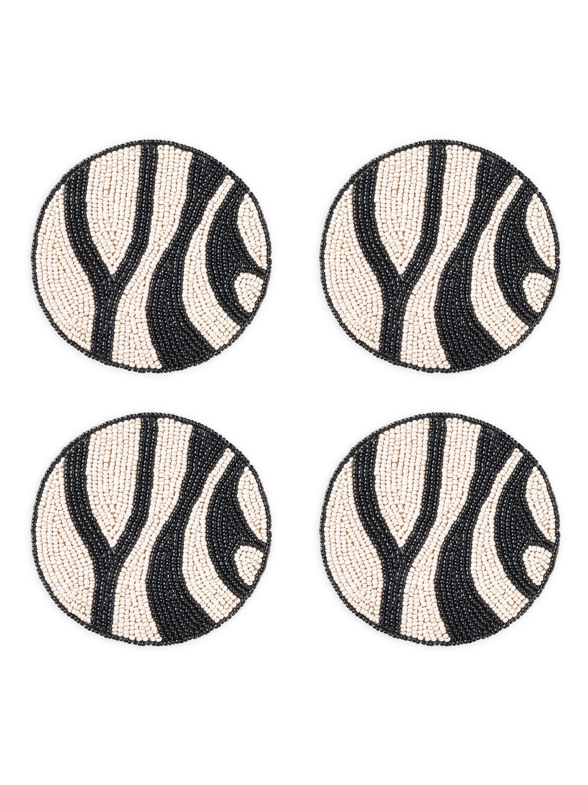 Joanna Buchanan Zebra Coasters - Black