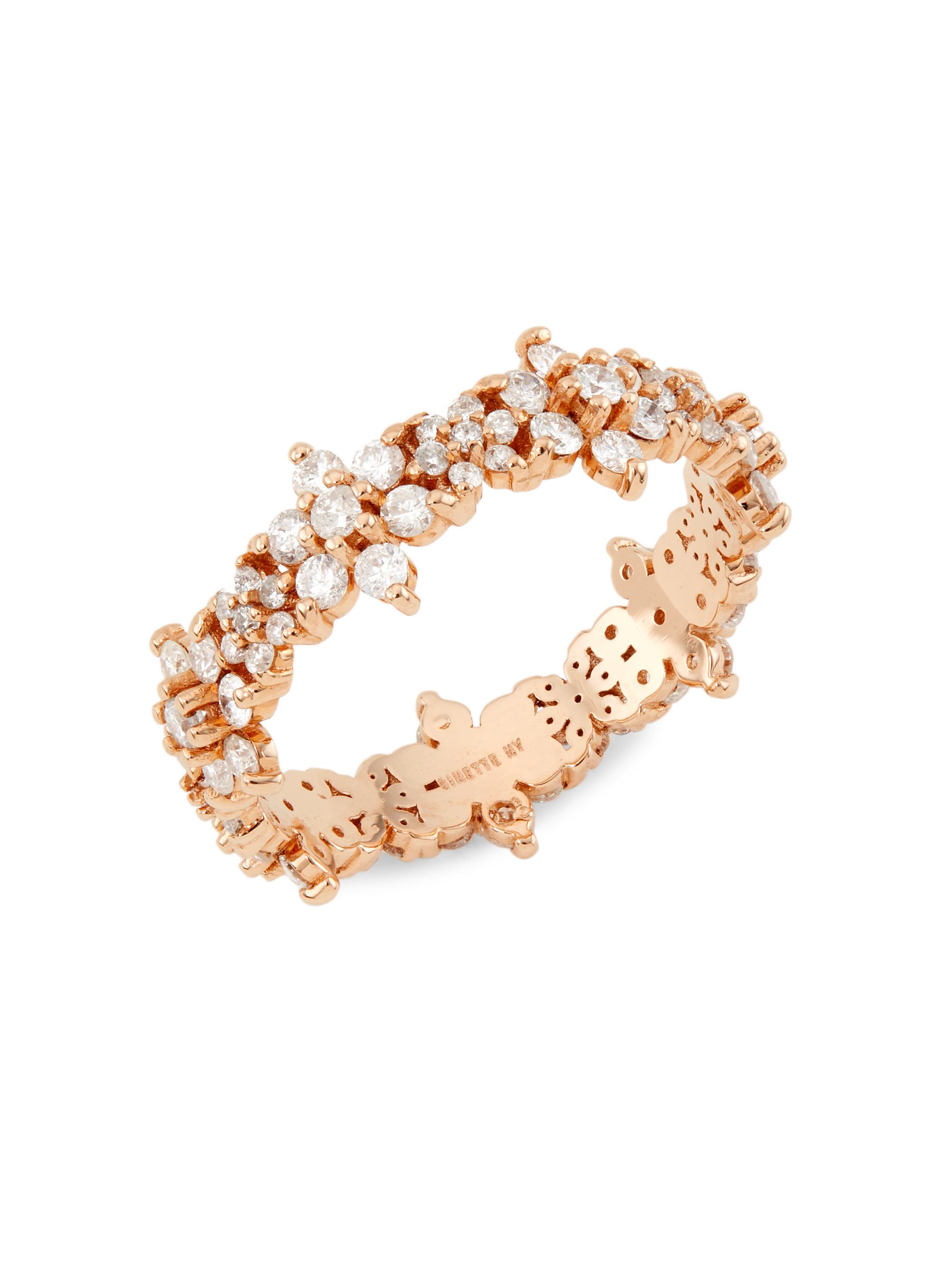 Ginette NY Women's Be Mine 18K Rose Gold & Diamond Star Band