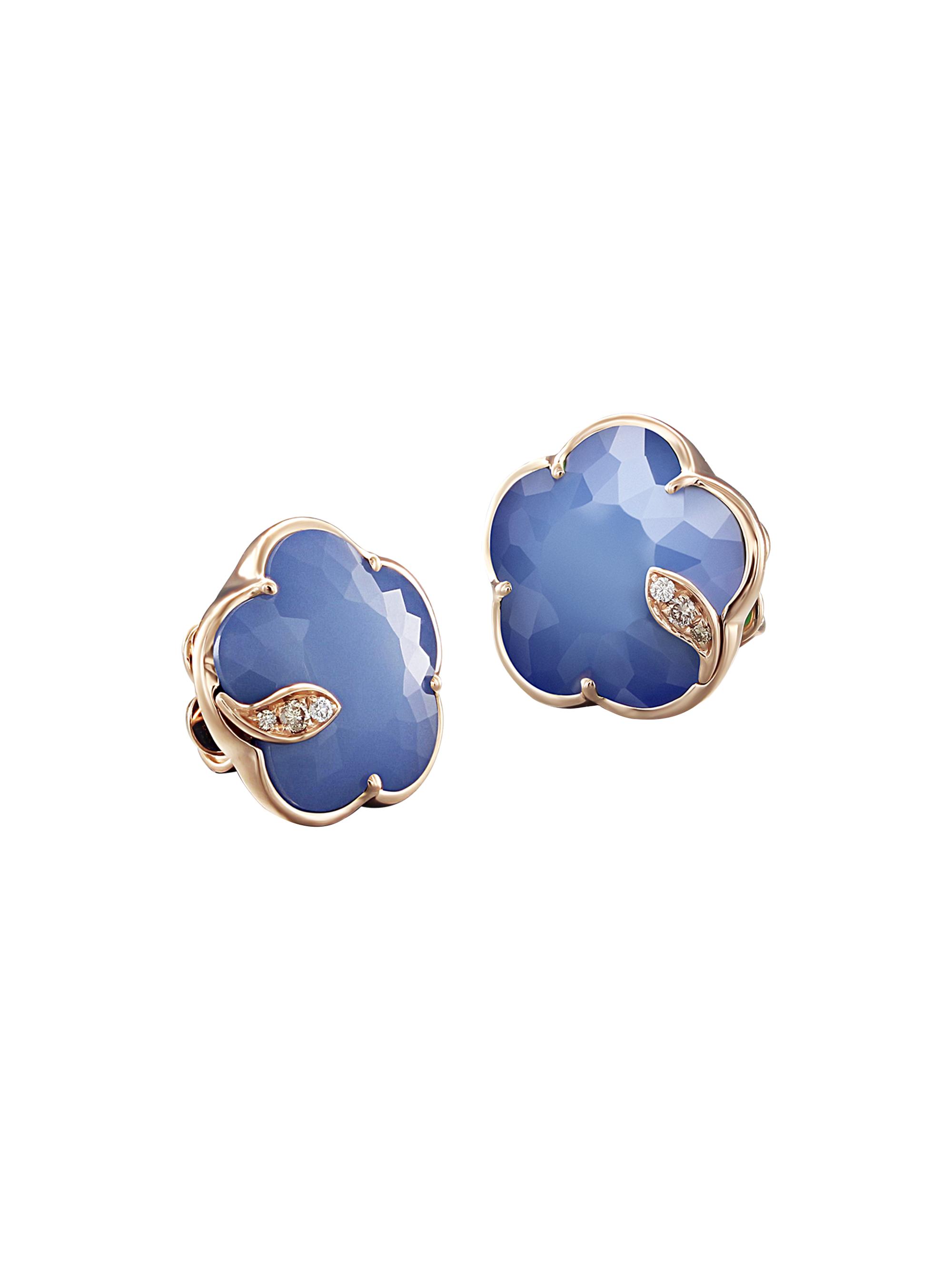 Pasquale Bruni Women's Petit Joli 18K Rose Gold & Multi-Gemstone Flower Stud Earrings