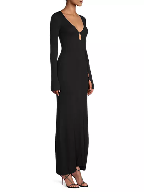 Bec & Bridge Women's Freya Rib-Knit Maxi Dress - Black - Size Small