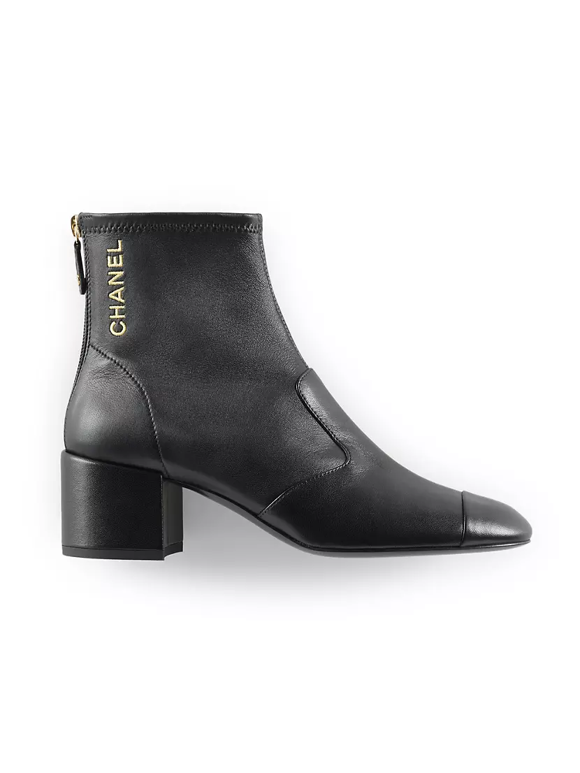 Chanel // Black Spring 2023 Lambskin Stretch Booties – VSP Consignment