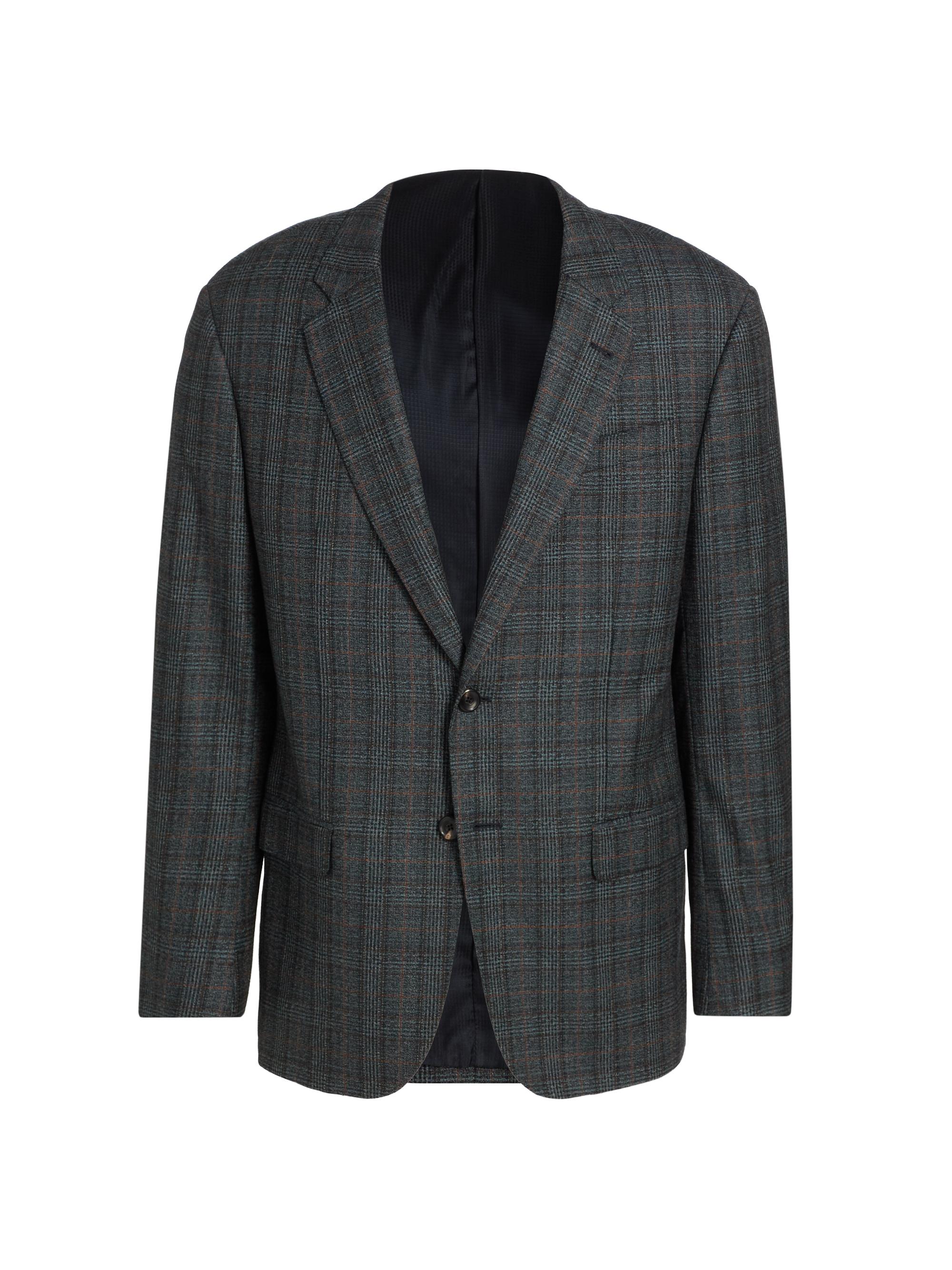 Giorgio Armani Plaid Wool Single-Breasted Jacket | Saks Fifth Avenue