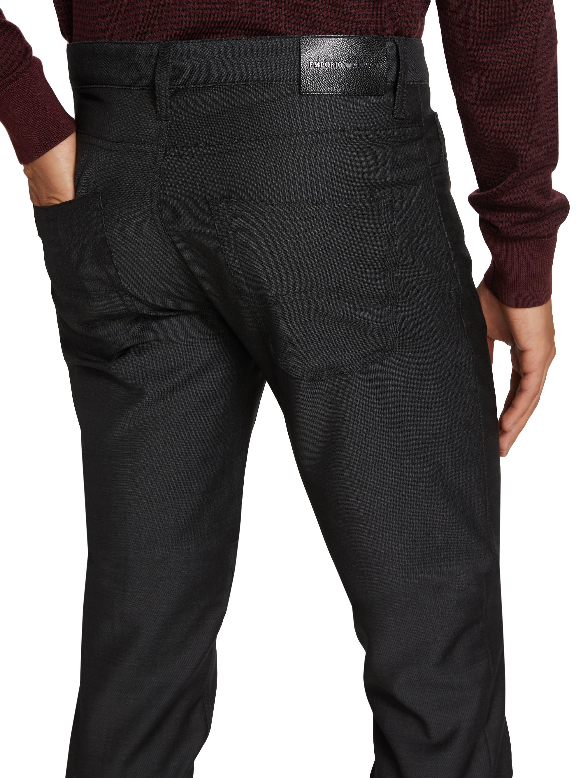 Emporio Armani Five-Pocket Wool Pants | Saks Fifth Avenue