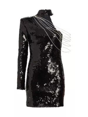 Shop CDGNY by CD Greene Niomi Asymmetric Sequin Dress | Saks Fifth Avenue