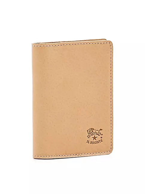 Shop Il Bisonte Classic Leather Bi-Fold Card Case | Saks Fifth Avenue