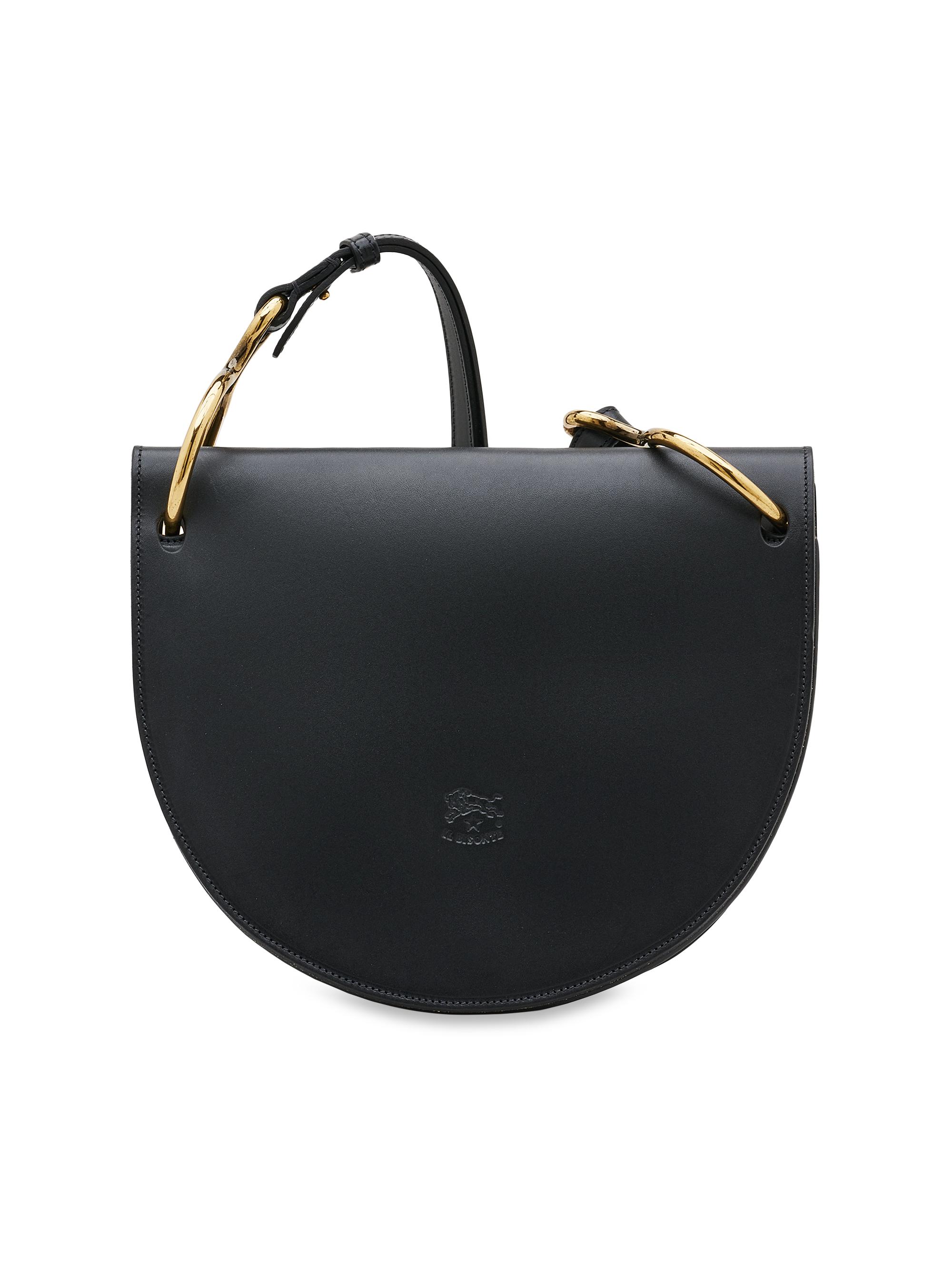 Il Bisonte Women's Vachetta Leather Saddle Bag - Black