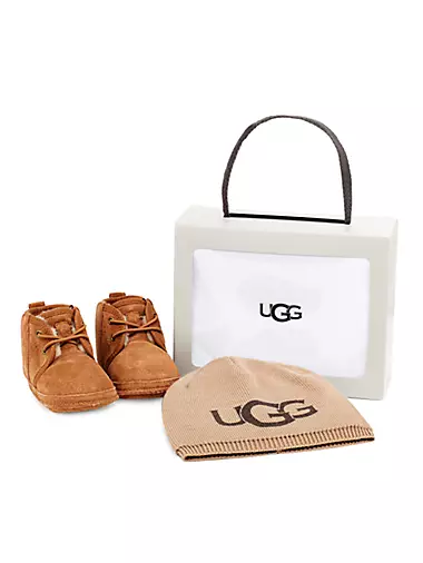 Baby's Neumel Booties & Ugg Beanie Gift Set