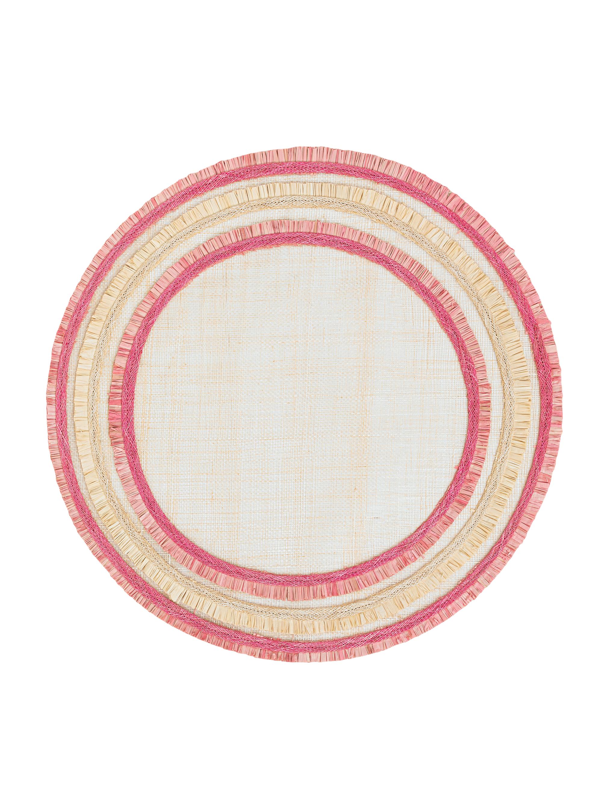 Joanna Buchanan Ruffle Edge 4-Piece Straw Placemat Set