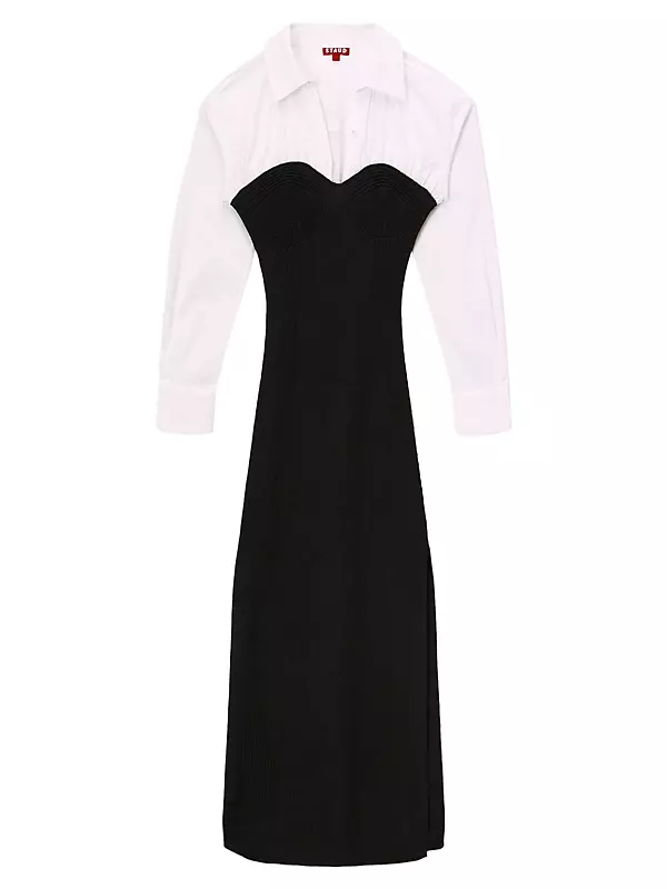 Black Rib Slit Leg Midi Dress – LA CHIC PICK