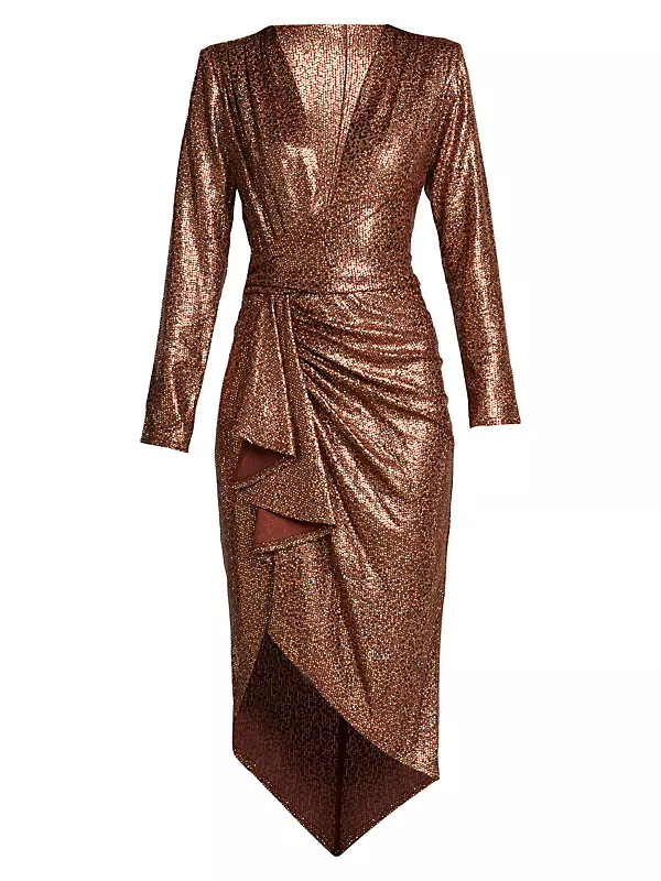 Women's Sequin Plunge Midi Dress, Women's Clearance