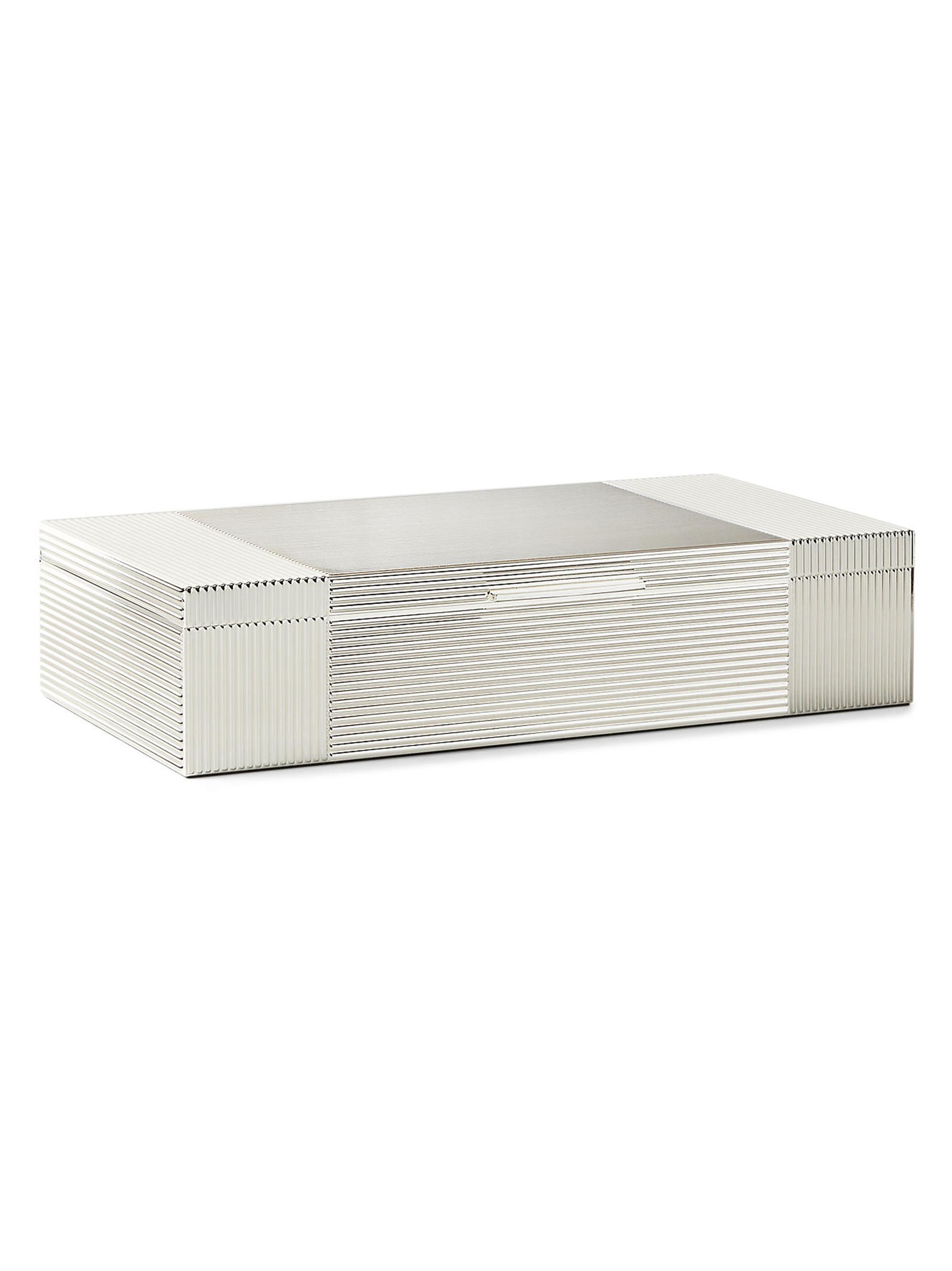 Ralph Lauren Luke Brass-Plated Box - Silver