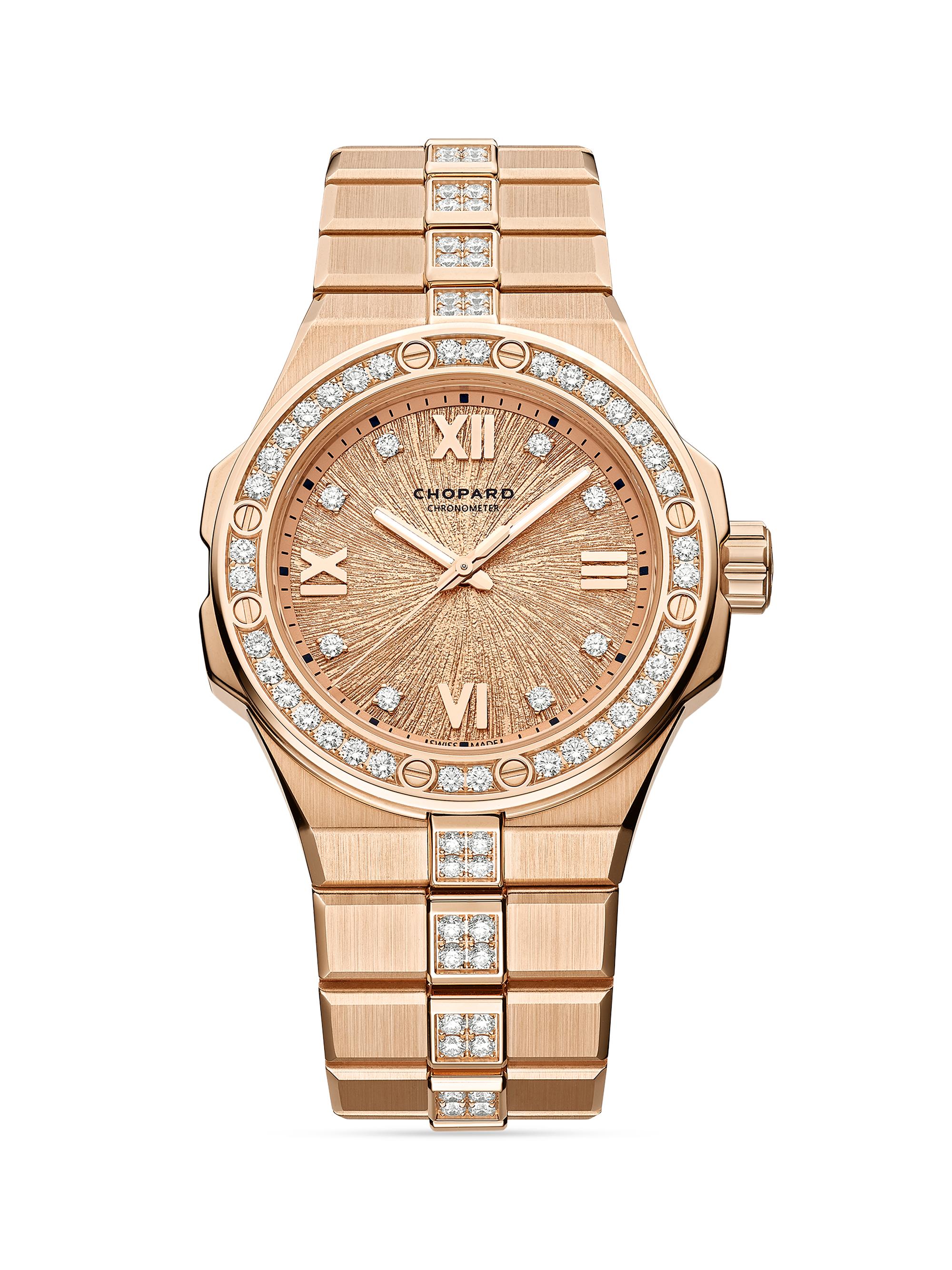 Chopard Women's Alpine Eagle 18K Rose Gold & 1.97 TCW Diamond Bracelet Watch - Yellow Gold