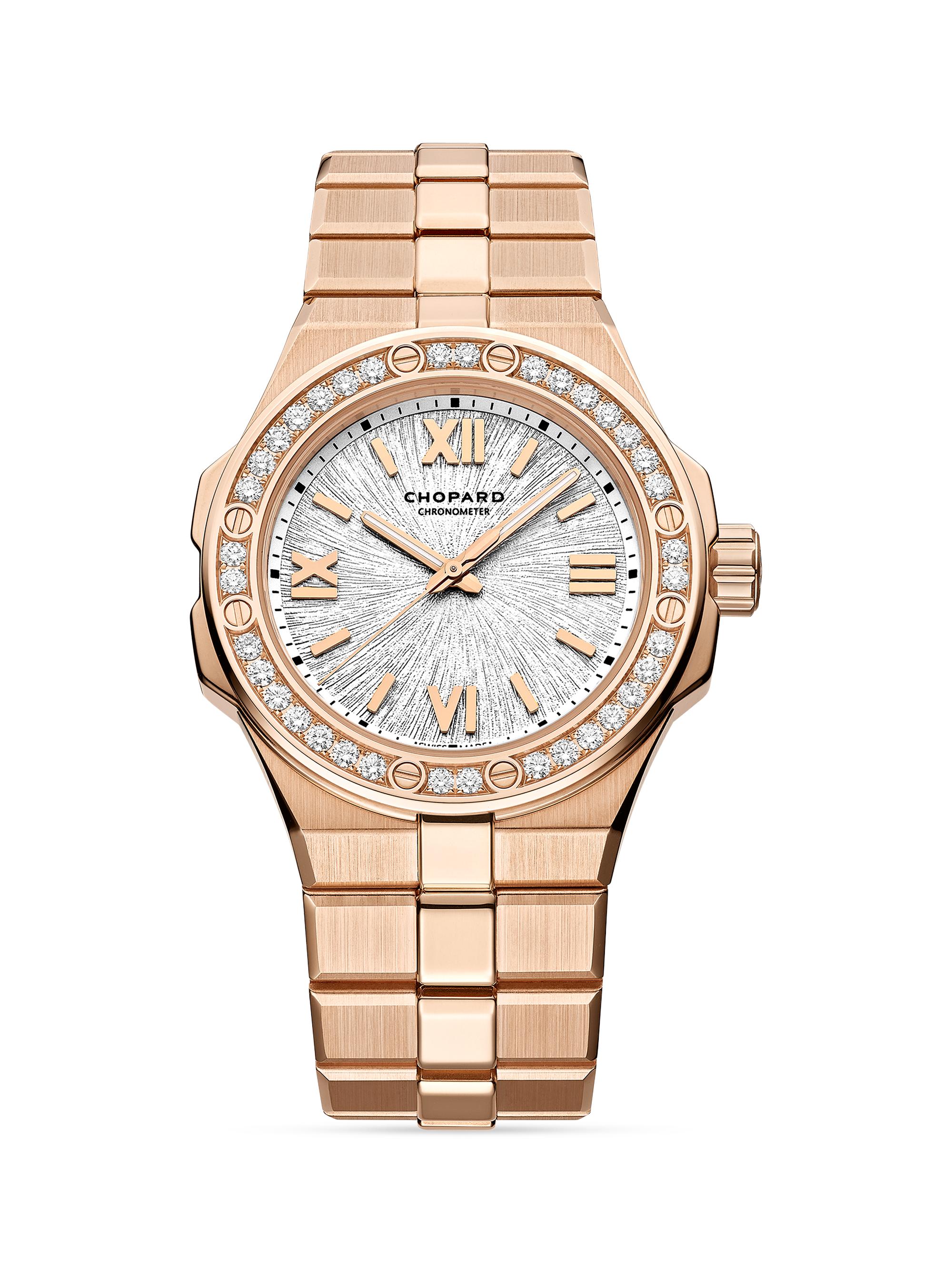 Chopard Women's Alpine Eagle 18K Rose Gold & 0.57 TCW Diamond Bracelet Watch - Rose Gold