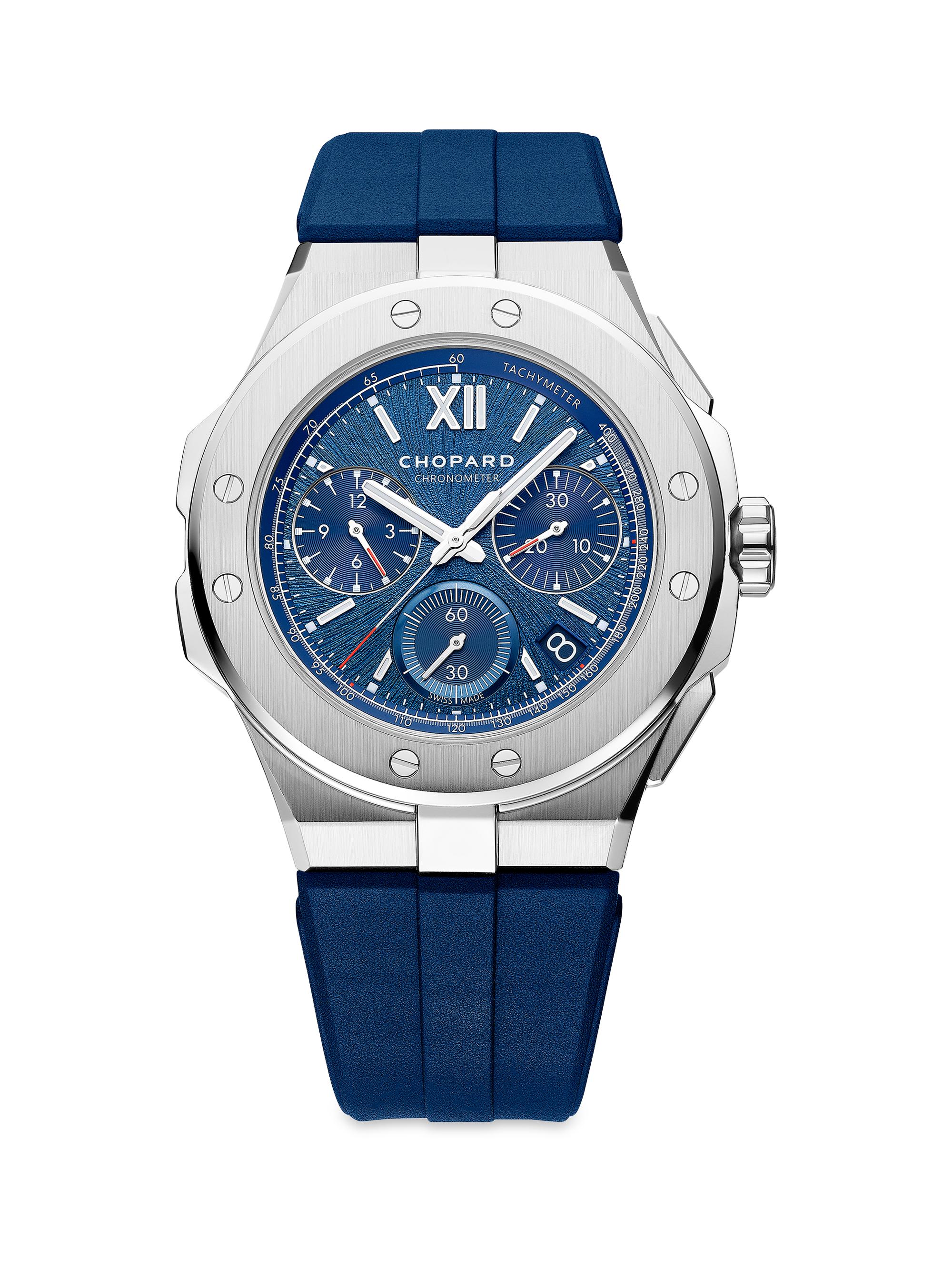 Chopard Men's Alpine Eagle Stainless Steel & Rubber Extra-Large Chronograph Leather Strap Watch