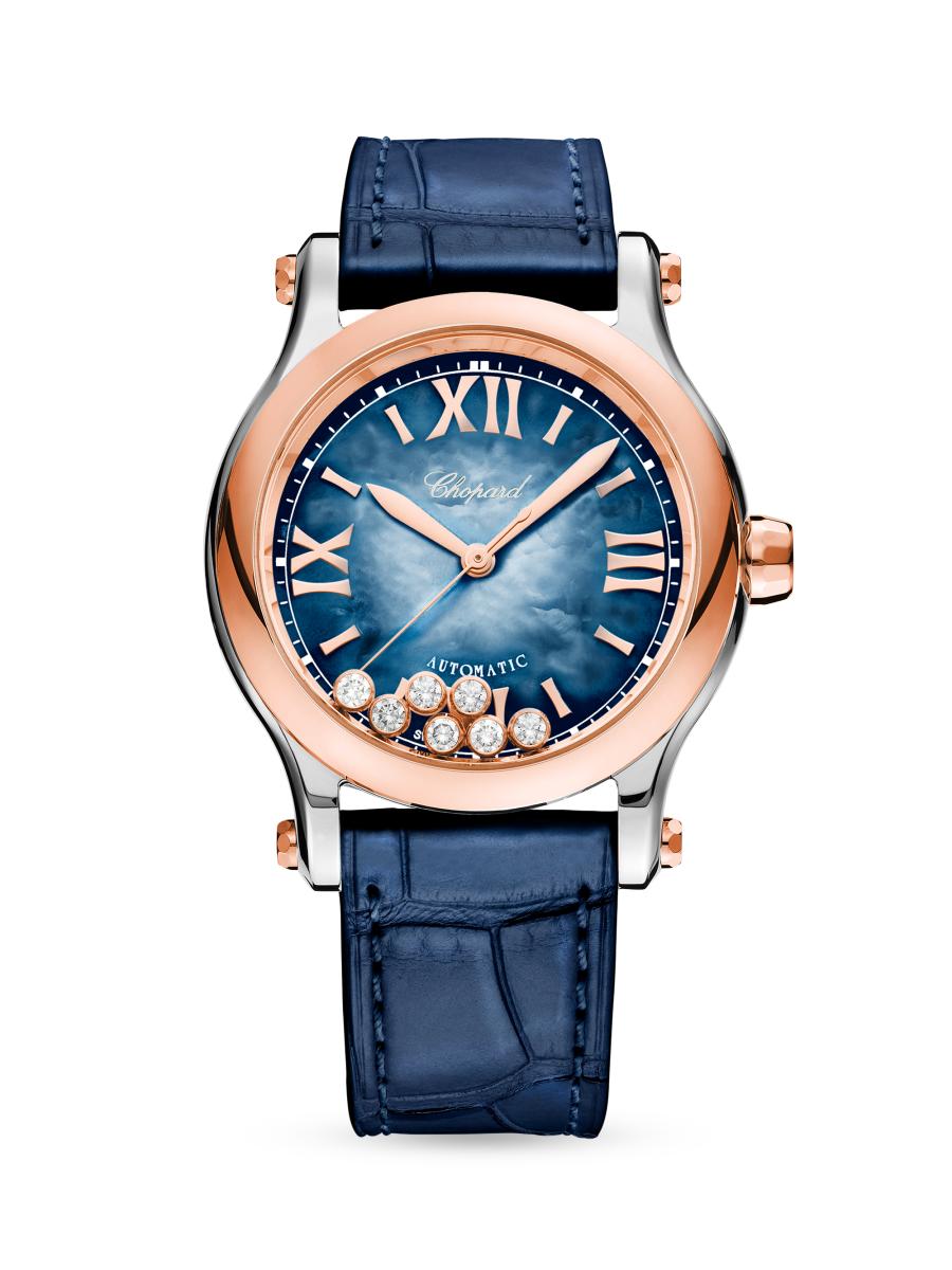 Chopard Happy Sport Diamond & Mother-Of-Pearl Watch | Saks  display picture 1