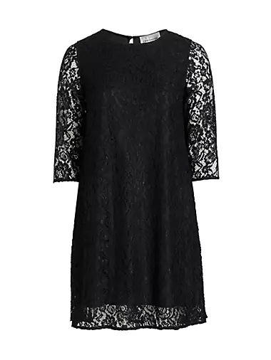 Delta Plus-size Black Velvet Glitter Midi Dress with Bell Sleeves