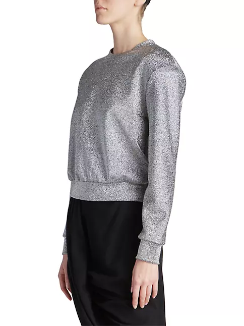 Metallic Draped Sweater - Women - Ready-to-Wear