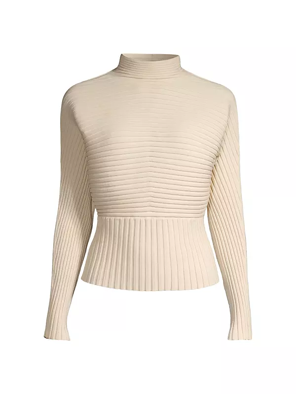 Rib-Knit Pullover Sweater
