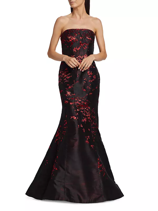 Strapless Jacquard Mermaid Gown