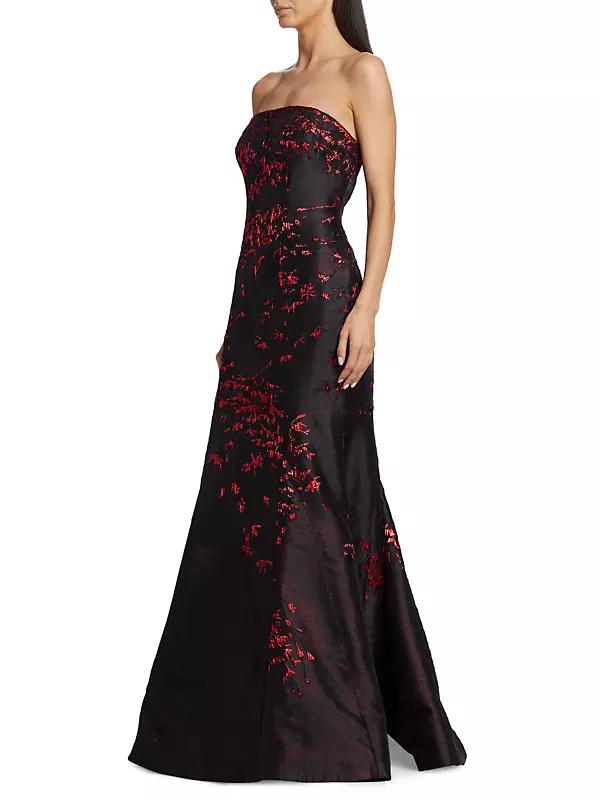 Strapless Jacquard Mermaid Gown