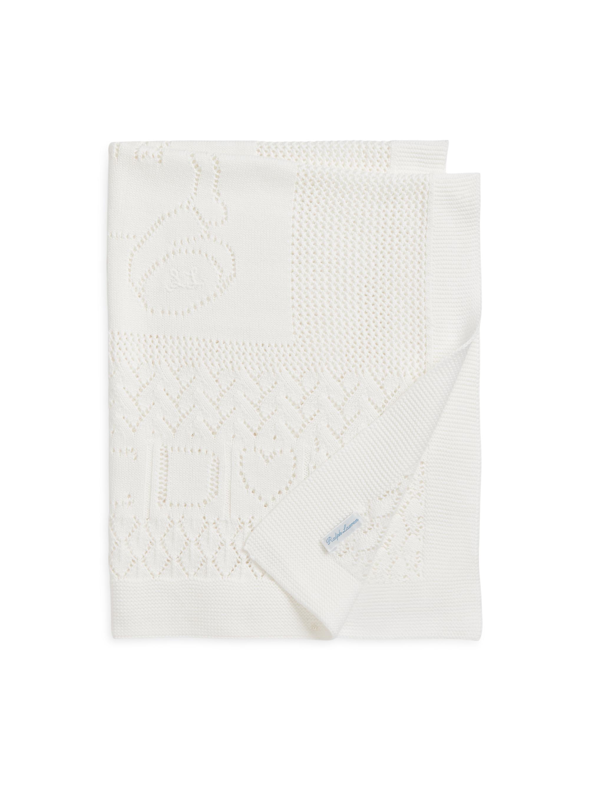 Polo Ralph Lauren Organic Cotton Pointelle Blanket - Cream