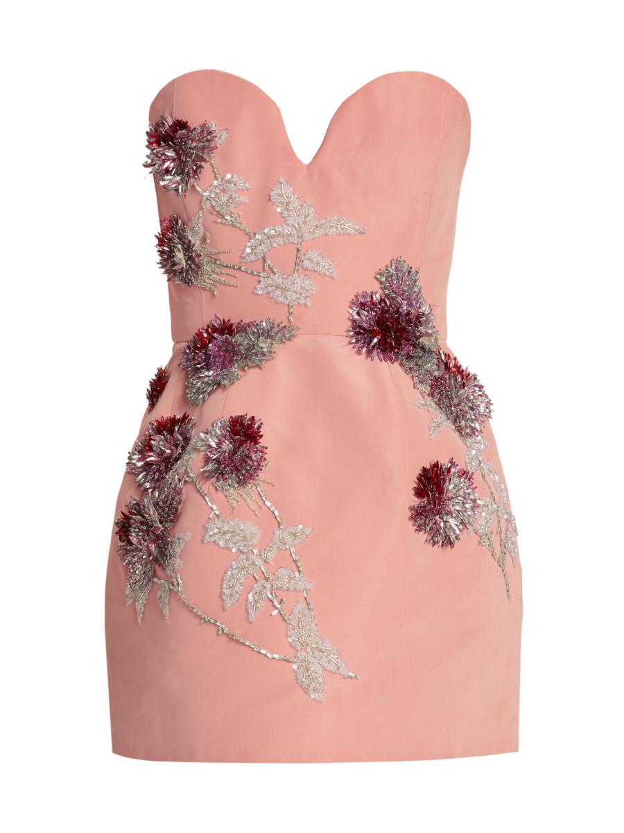 パーティードレス Sequins with Crystal Embroidered Dress Crystal Bustier Sequin Maxi Dress Silver - Luxe Sequin
