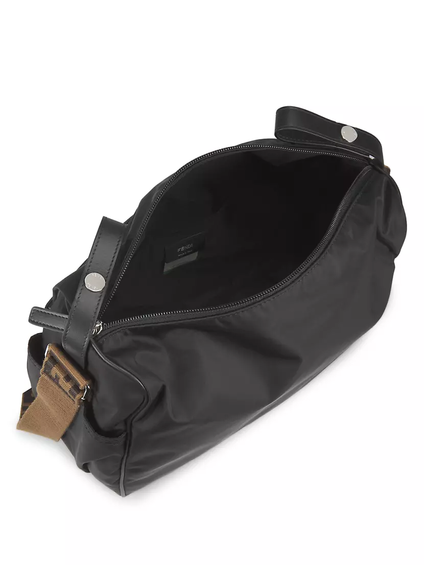 Swipe) @FENDI Diaper Bag. Black Nylon - 5thavenuehustler