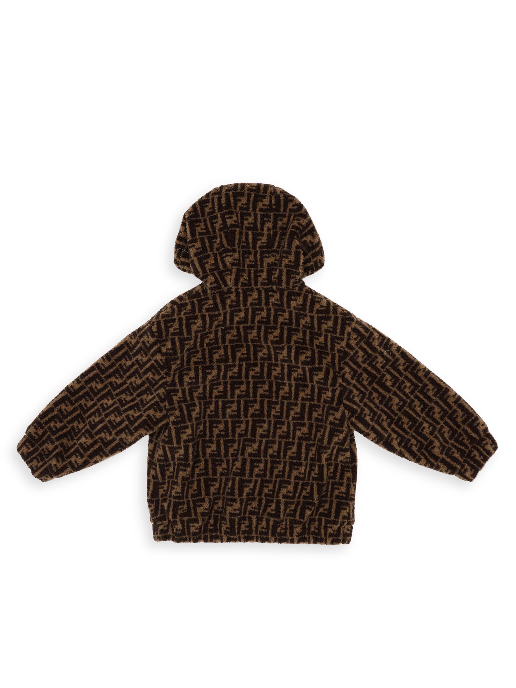 Fendi Kid's FF Logo Sherpa Hooded Jacket | Saks Fifth Avenue