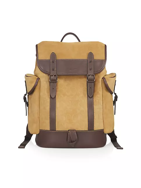Coach Bags | Coach Track Backpack in Colorblock Signature Canvas with Coach C8130 | Color: White | Size: Os | Emilysu789's Closet
