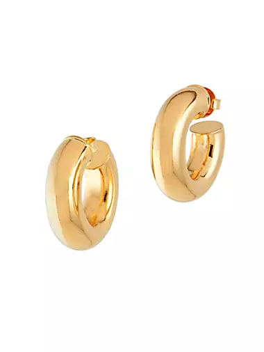 Donut 14K Gold-Plated Hoop Earrings