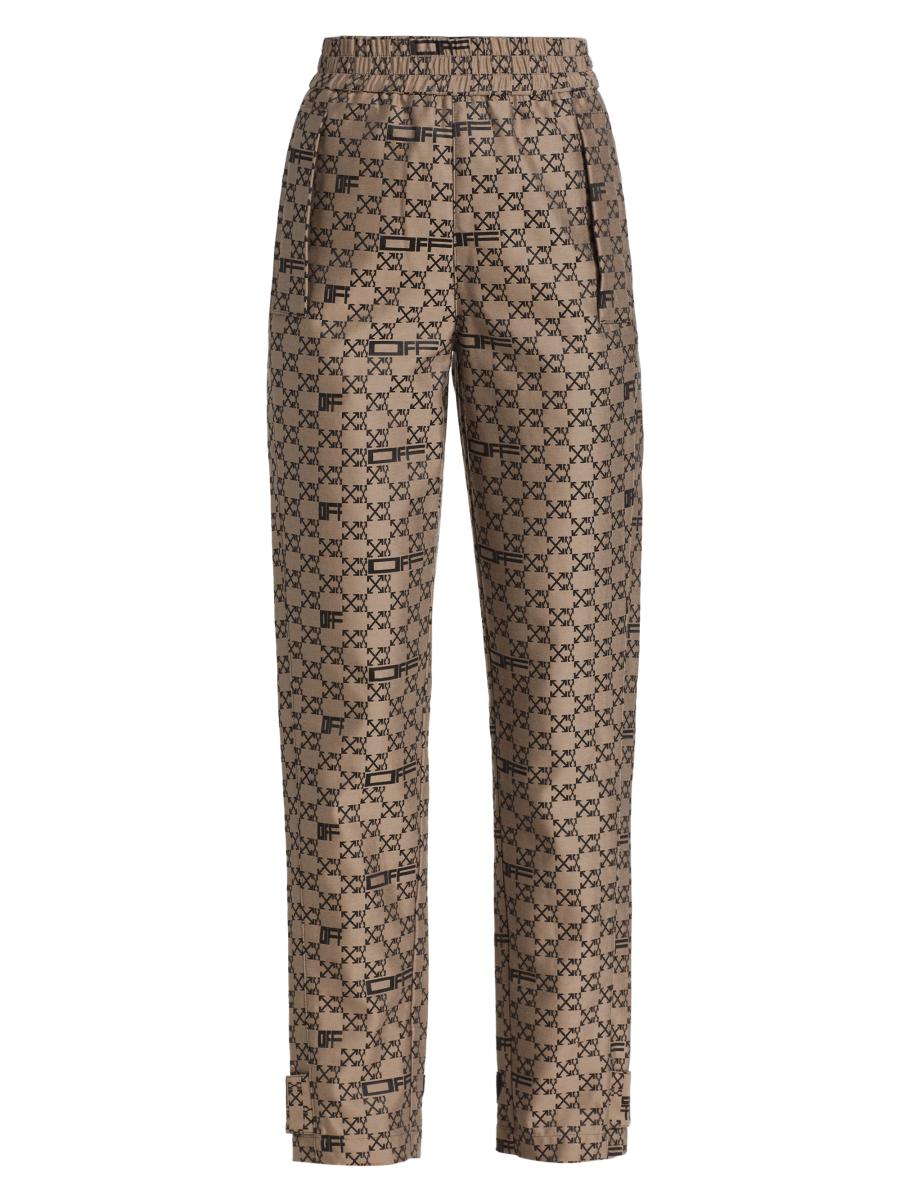 パンツ Off-White Woman Pants Grey OWCO012S24FAB002 0707 Gray Embroidered Ow Sweatpants in GREY for Women | Off-White™