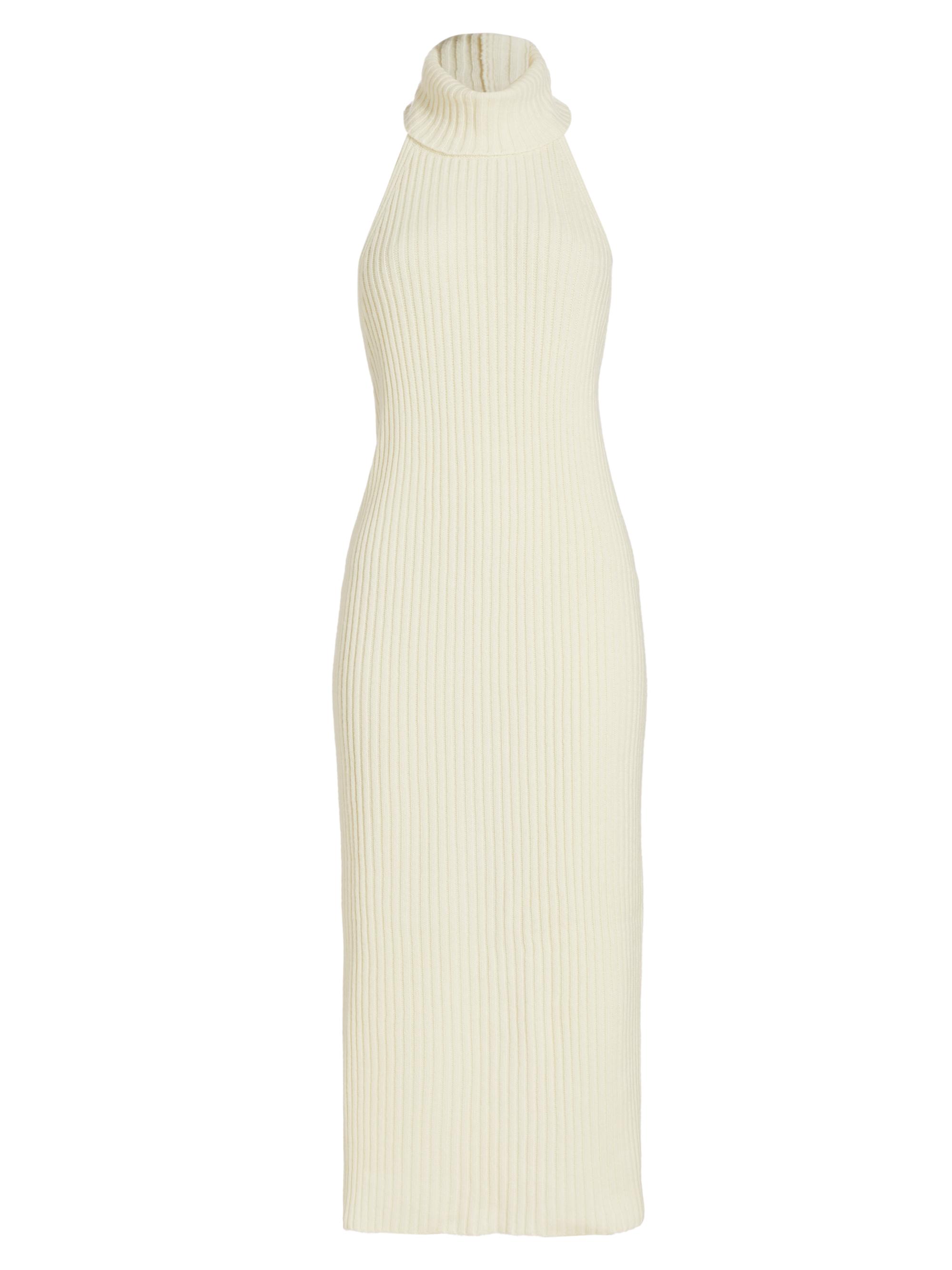 Piece of White Women's Estelle Wool Halter Sweaterdress - Coconut