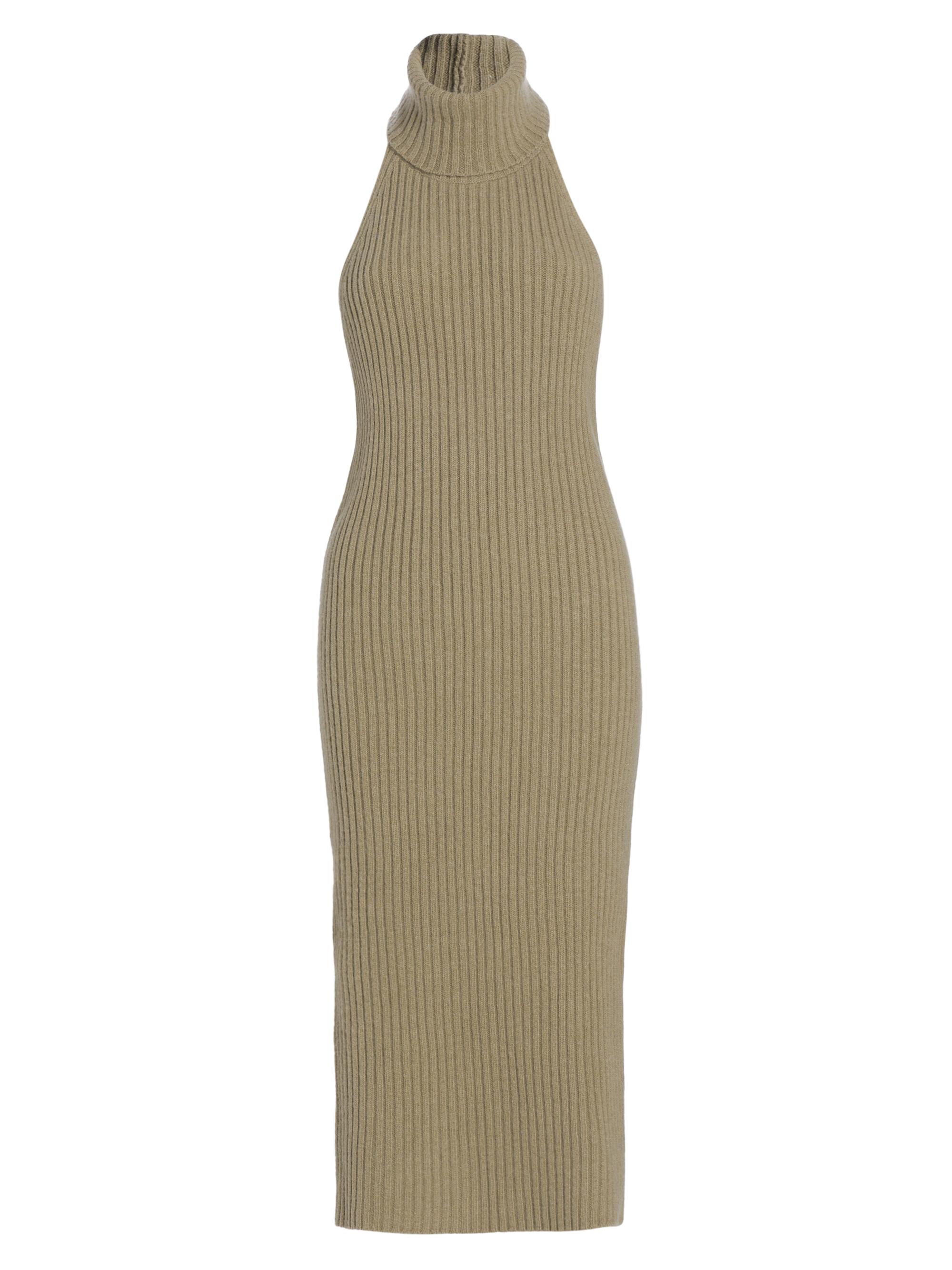 Piece of White Women's Estelle Wool Halter Sweaterdress - Biscotti