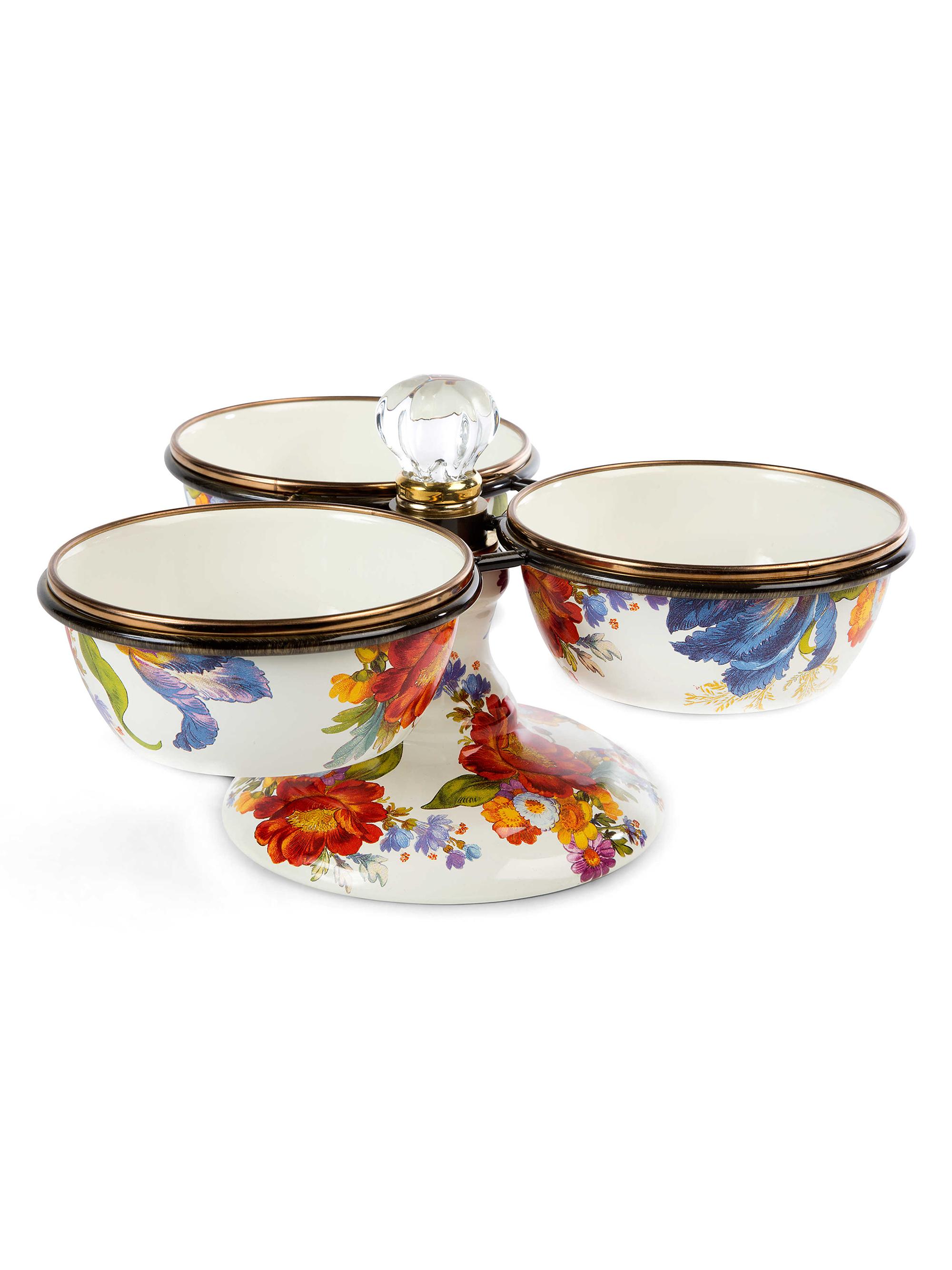 MacKenzie-Childs Flower Market Triplicity Bowl Set