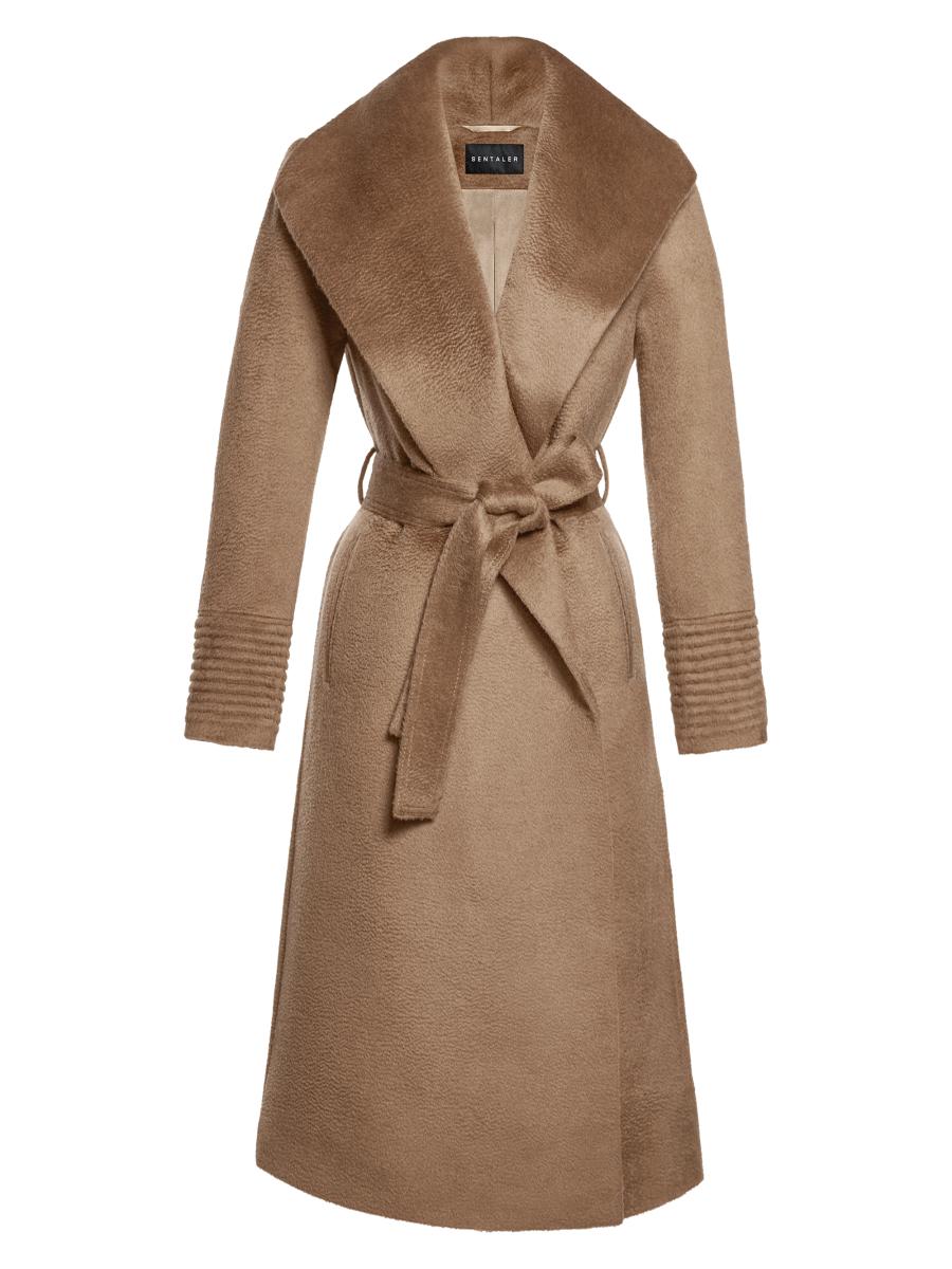 Sentaler Belted Alpaca-Blend Wrap Coat | Saks Fifth Avenue